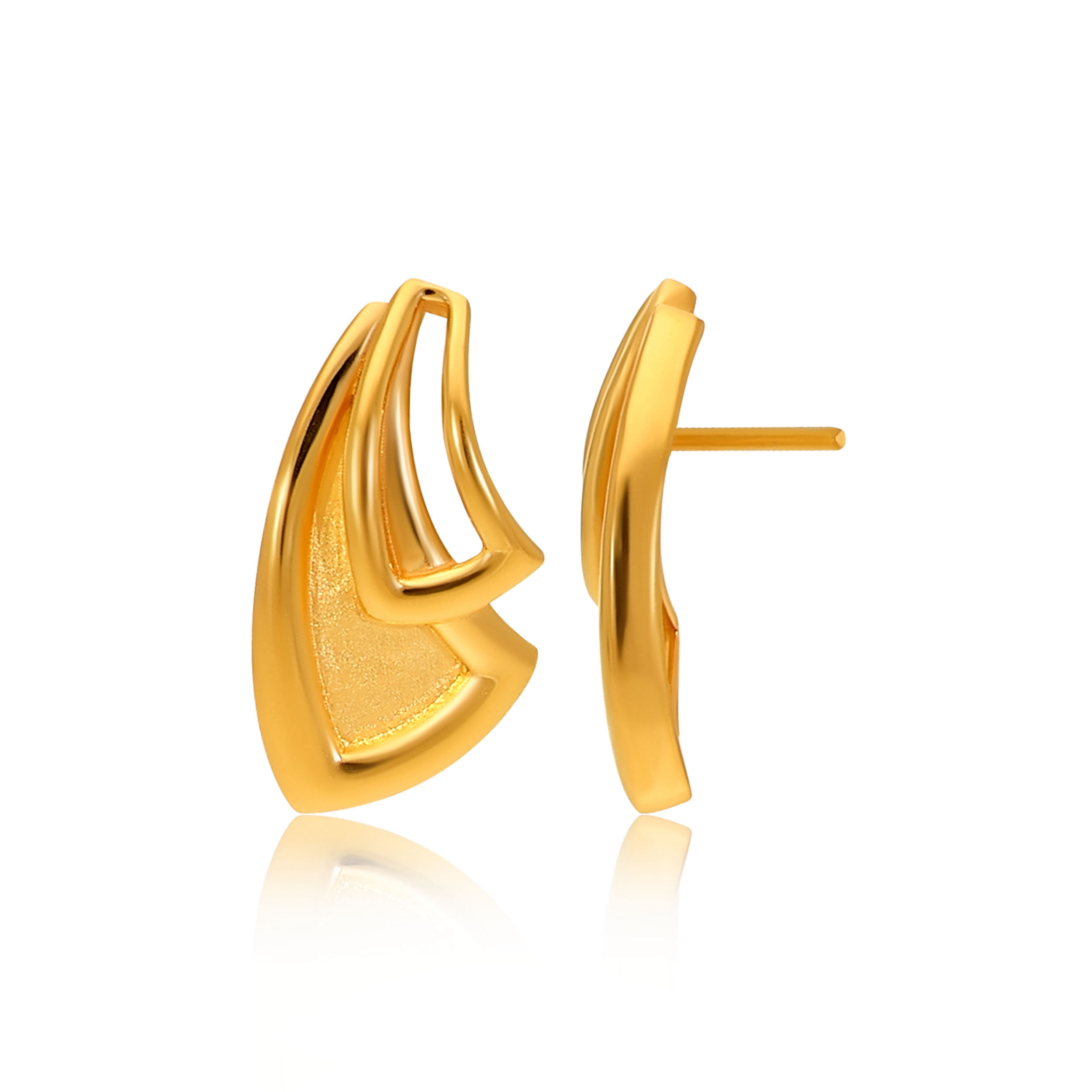 22K Yellow Gold Studs_GP-SAD0003919 - Senco Gold and Diamonds