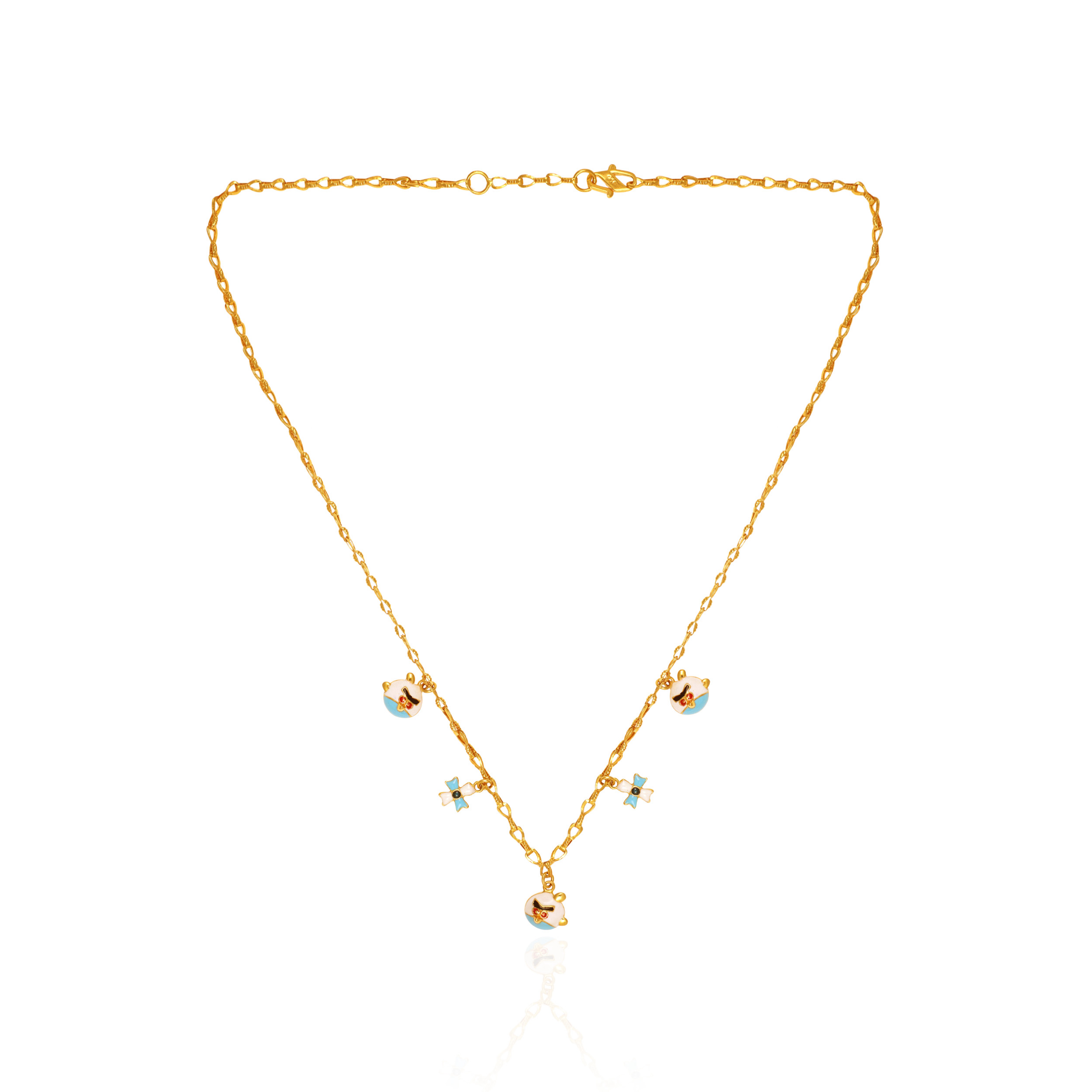 Sweet Little Birds Kid's Gold Chain Pendant - Senco Gold and Diamonds