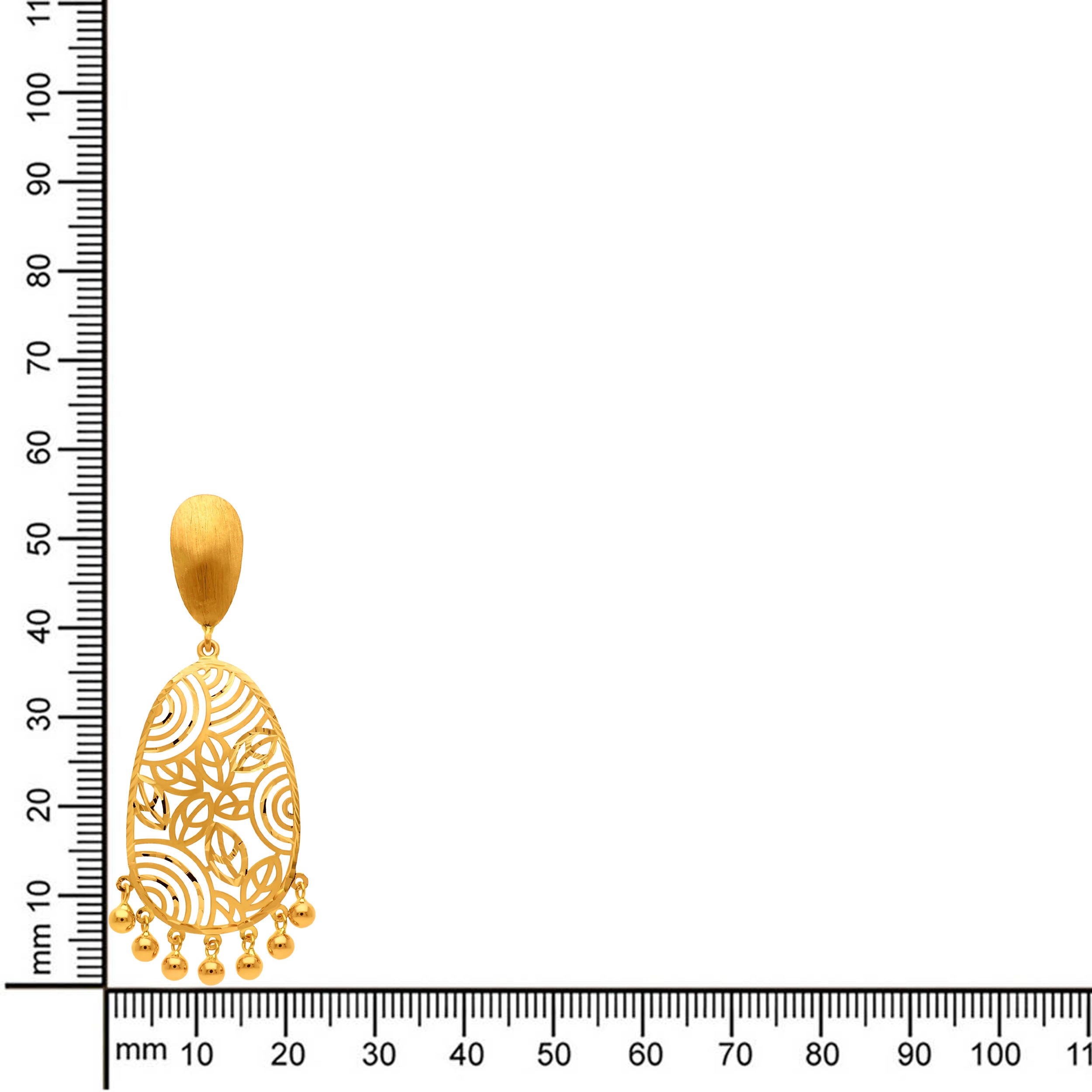 22K Yellow Gold Drop Earrings-GP-SAD0005101 - Senco Gold and Diamonds
