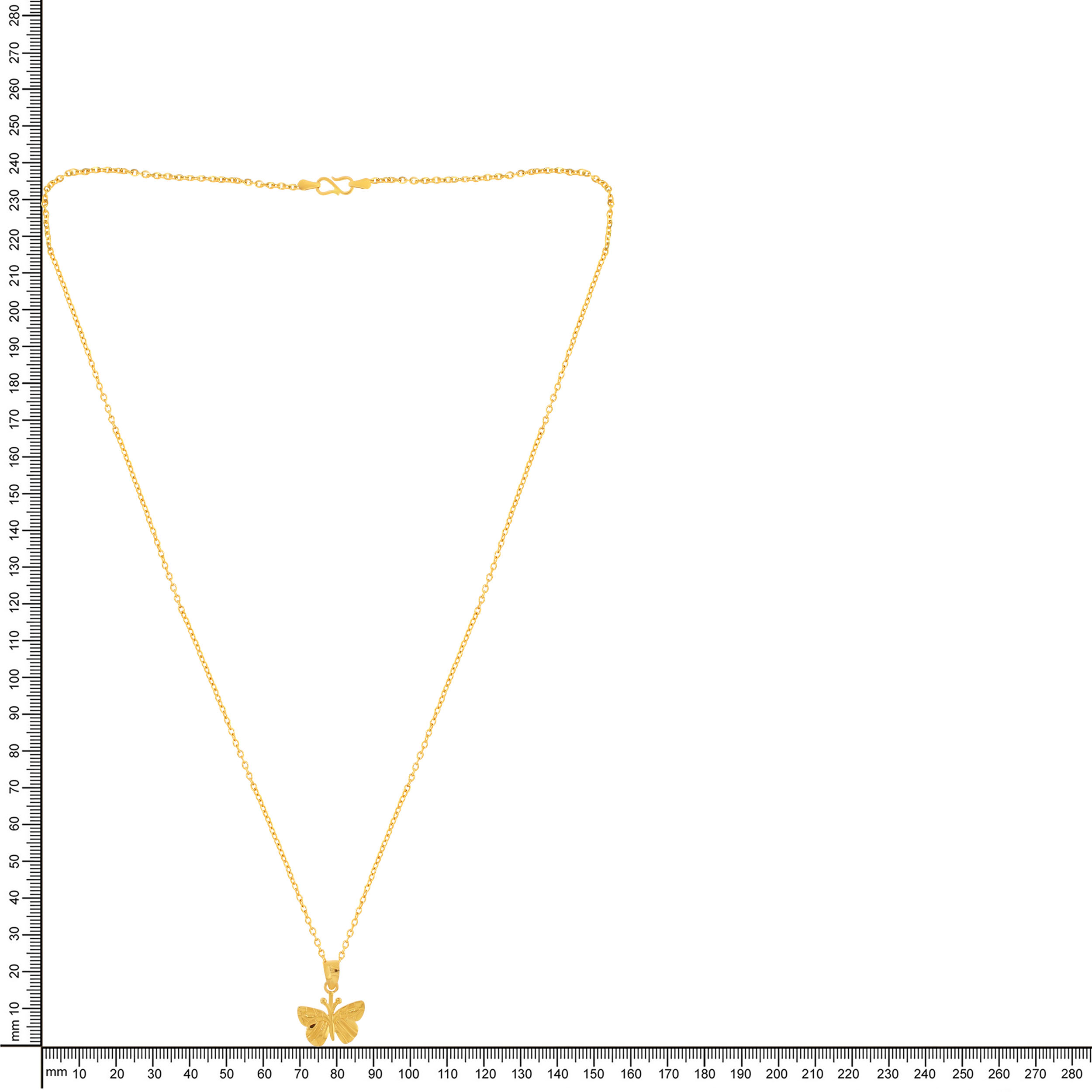 Dancing Wings Gold Chain Pendant - Senco Gold and Diamonds