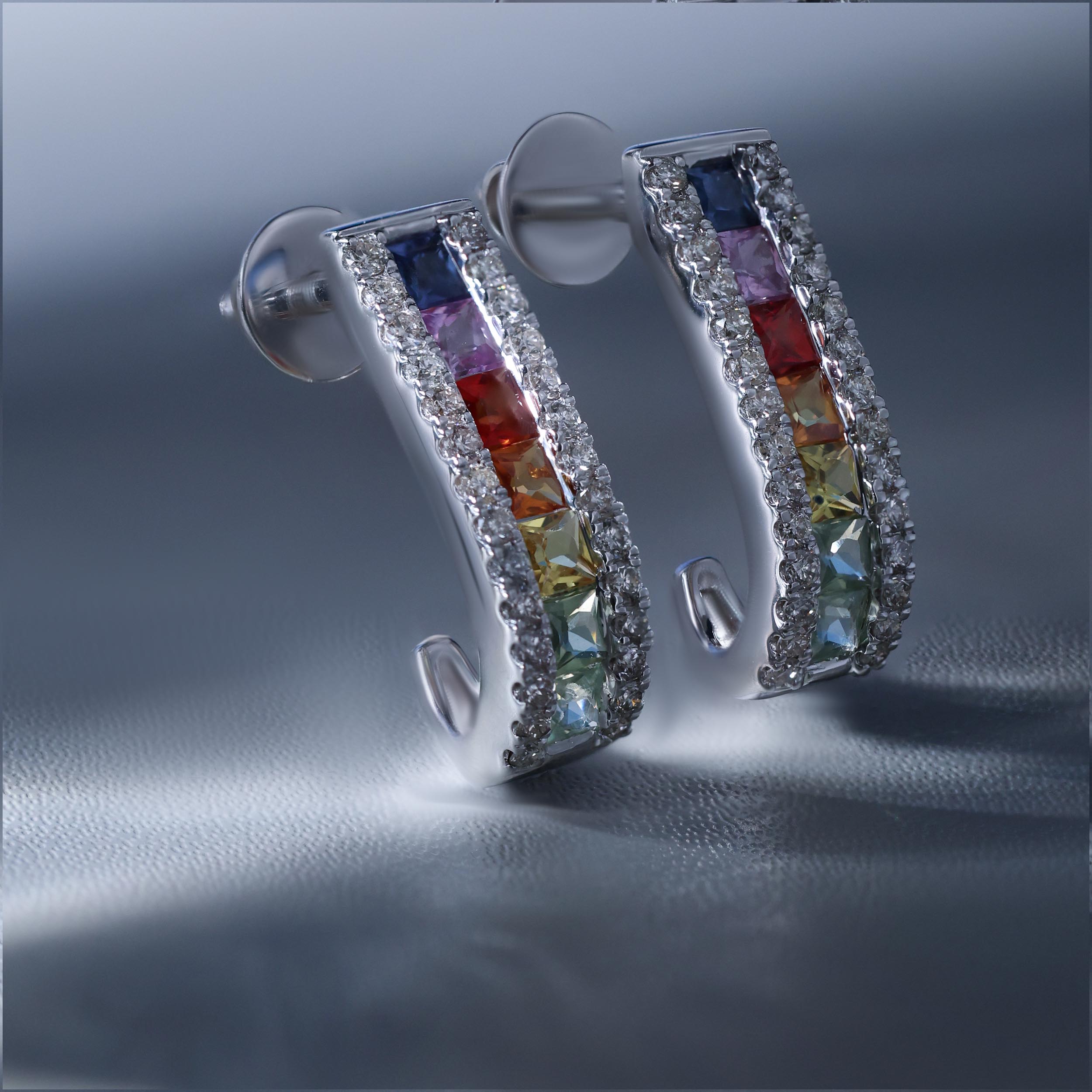 Hues of Spectrum Diamond Studs - Senco Gold and Diamonds