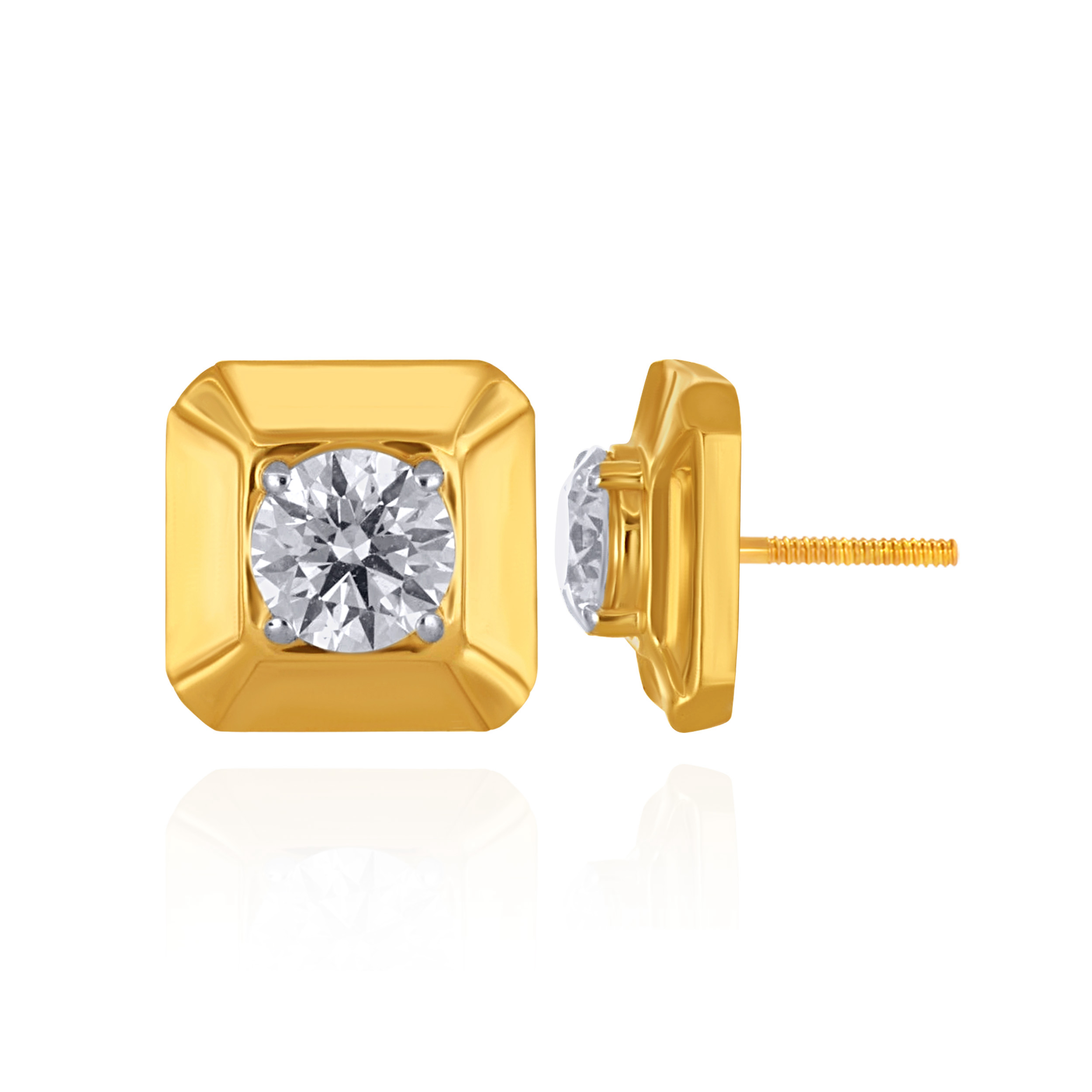 Grace Square Diamond Studs - Senco Gold and Diamonds