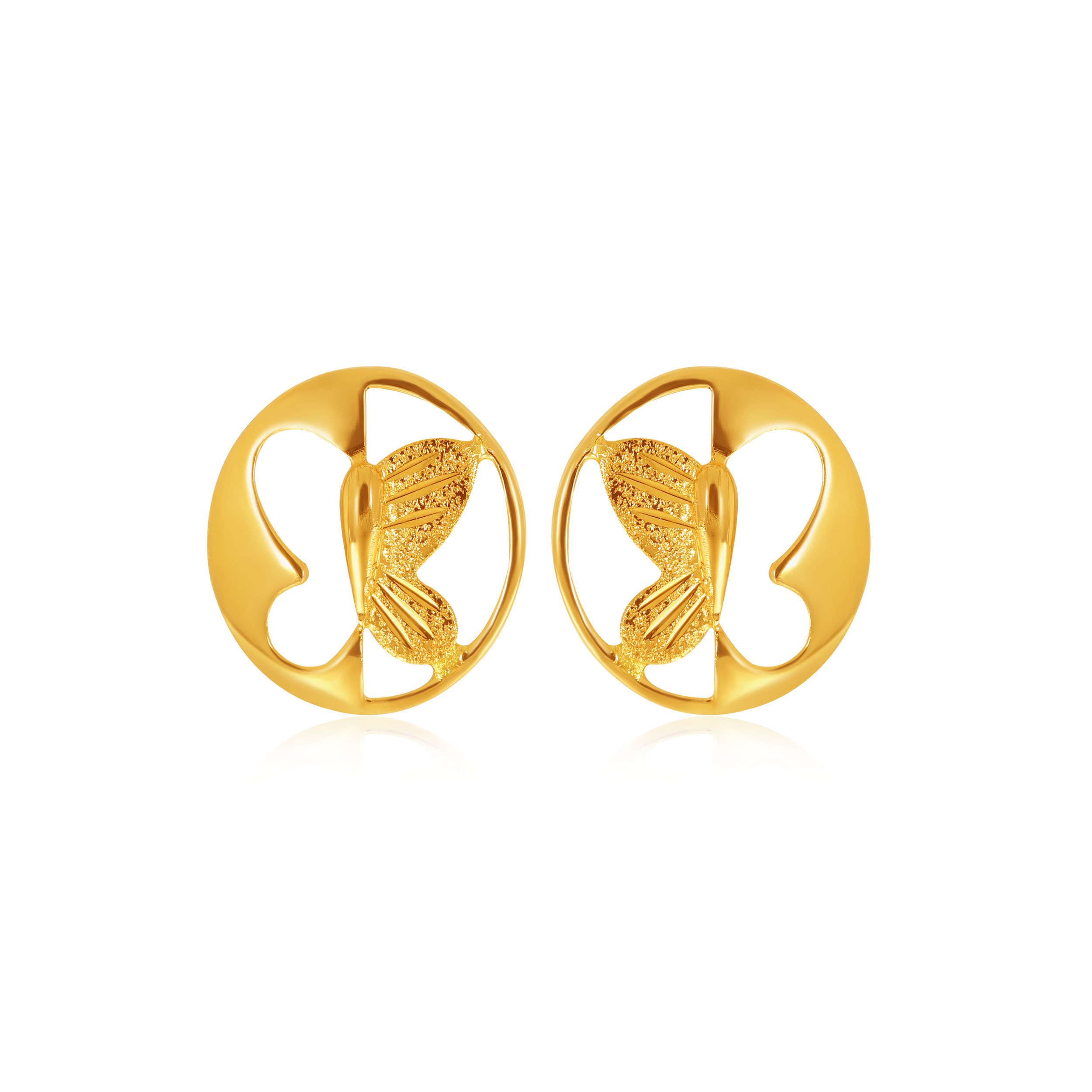 Chic Soar Gold Studs - Senco Gold and Diamonds