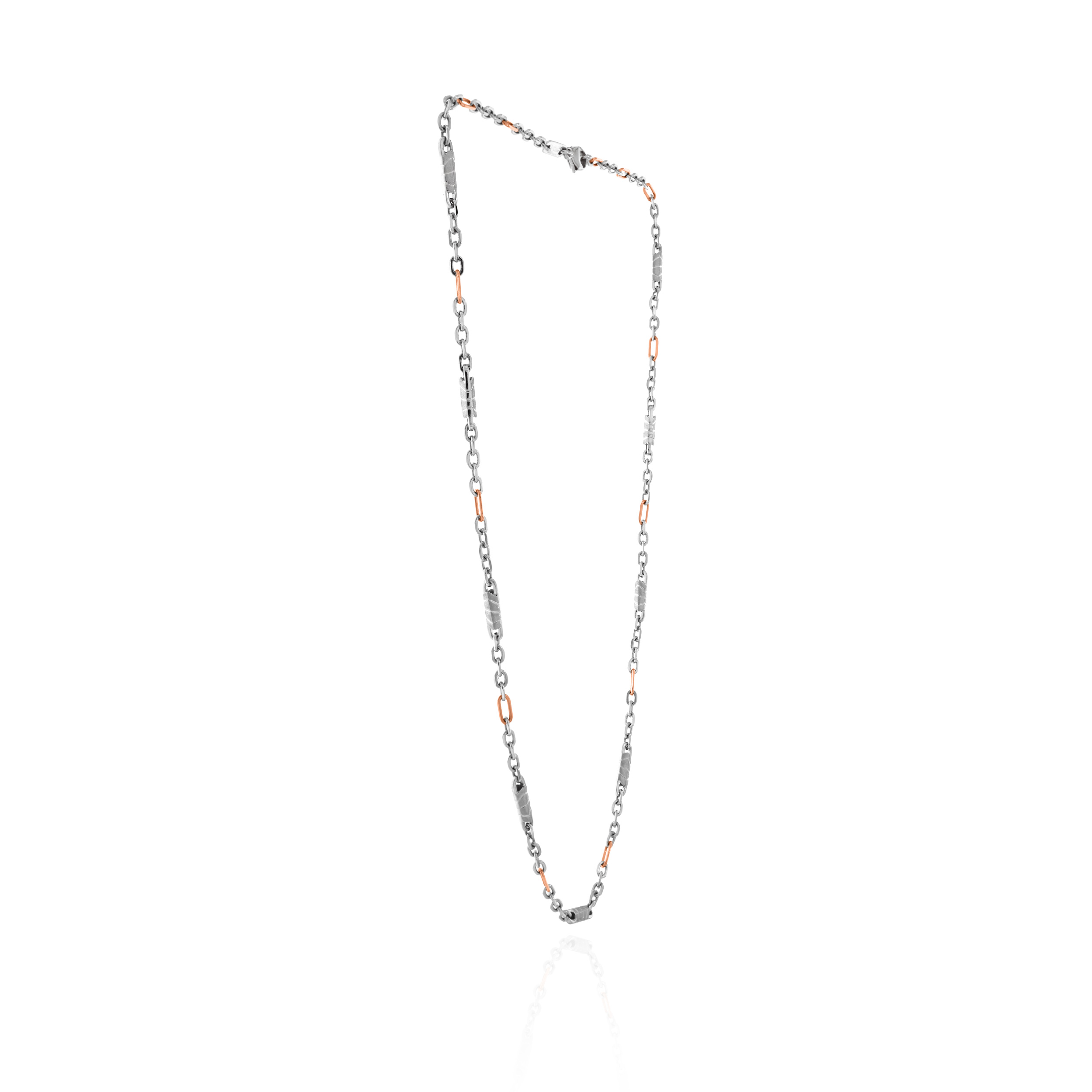Dual Magneto Platinum Gold Chain - Senco Gold and Diamonds