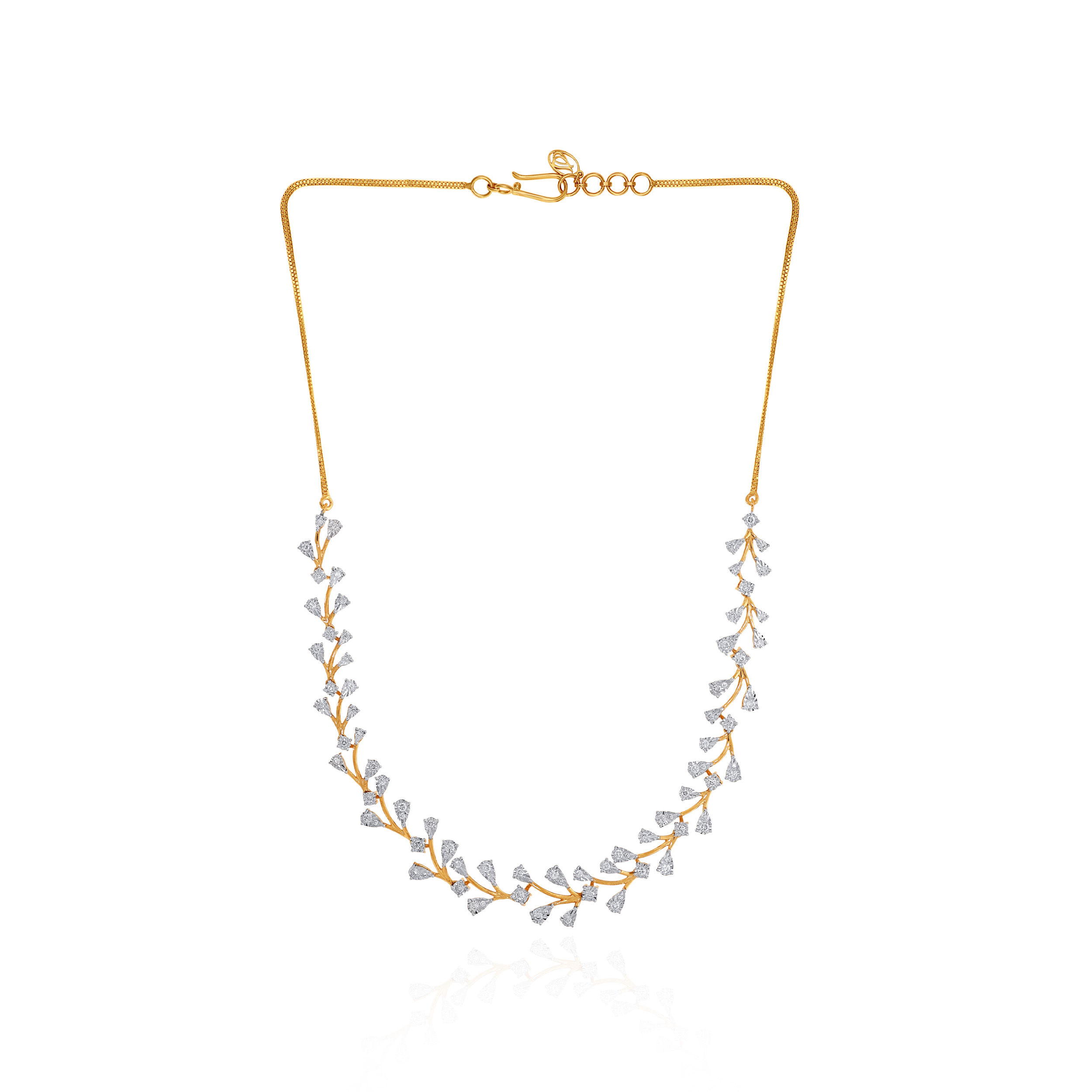 Crownleaf Vine Diamond Gold Necklace - Senco Gold and Diamonds
