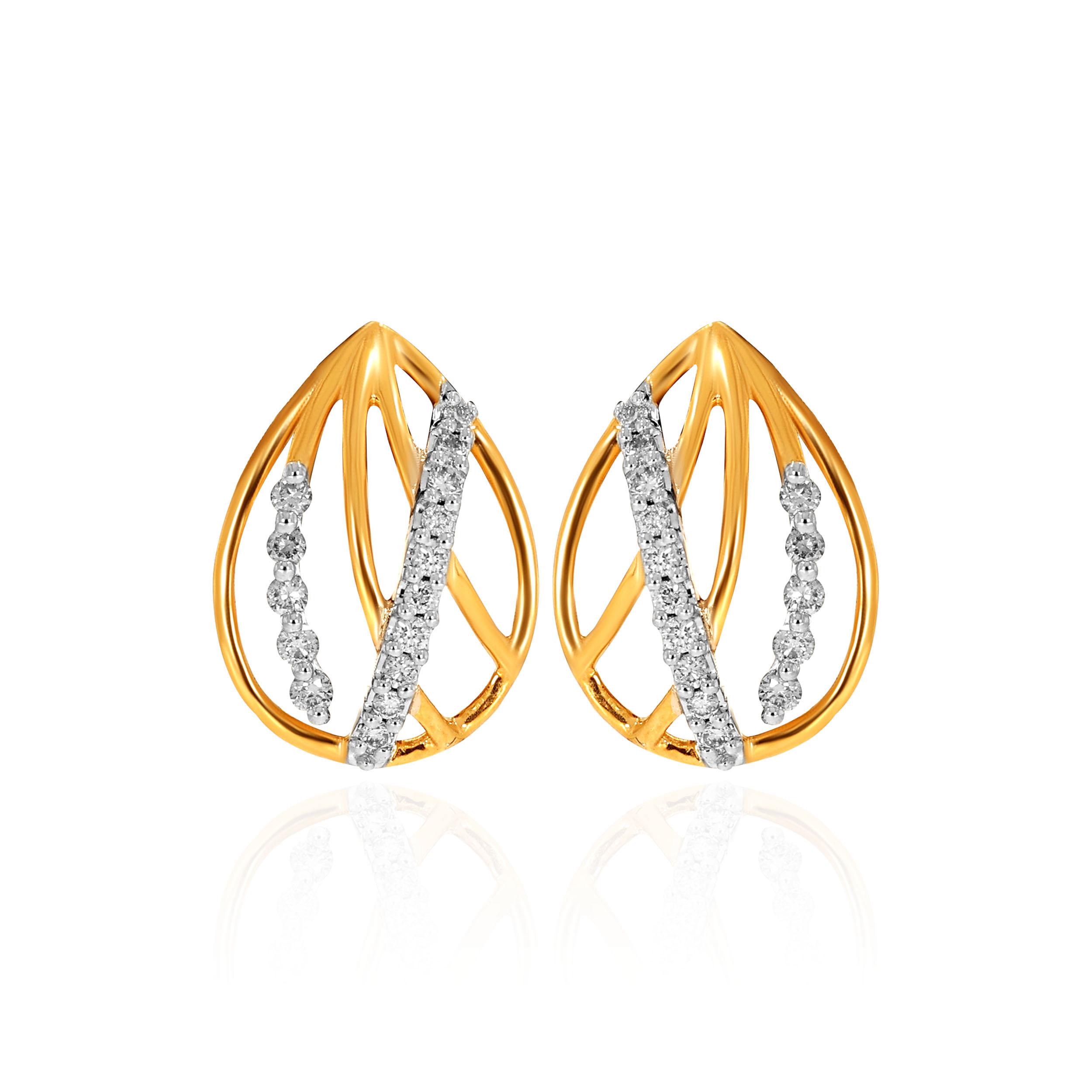 Dewdrop Gleam Diamond Studs - Senco Gold and Diamonds