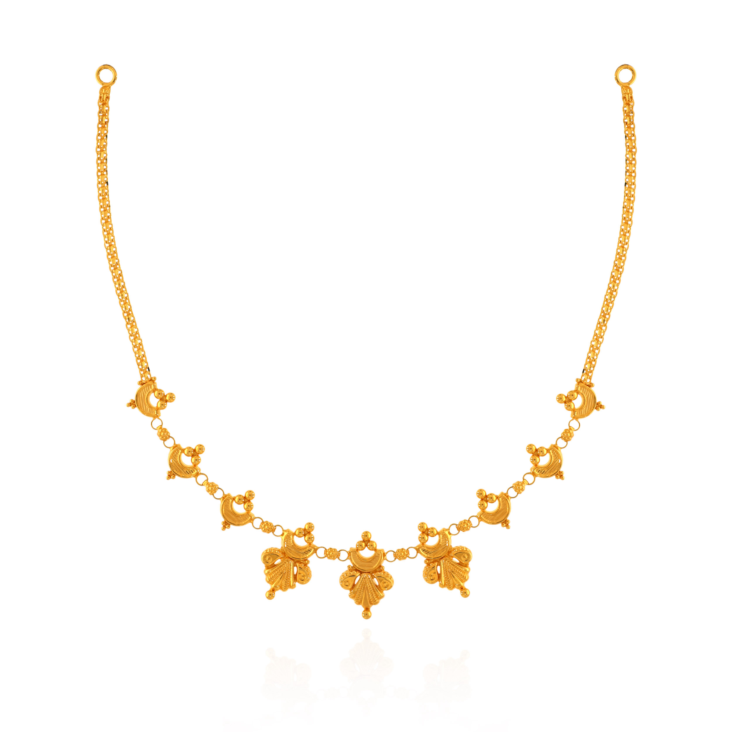 Festive Beaded Gold Necklace - Senco Gold and Diamonds