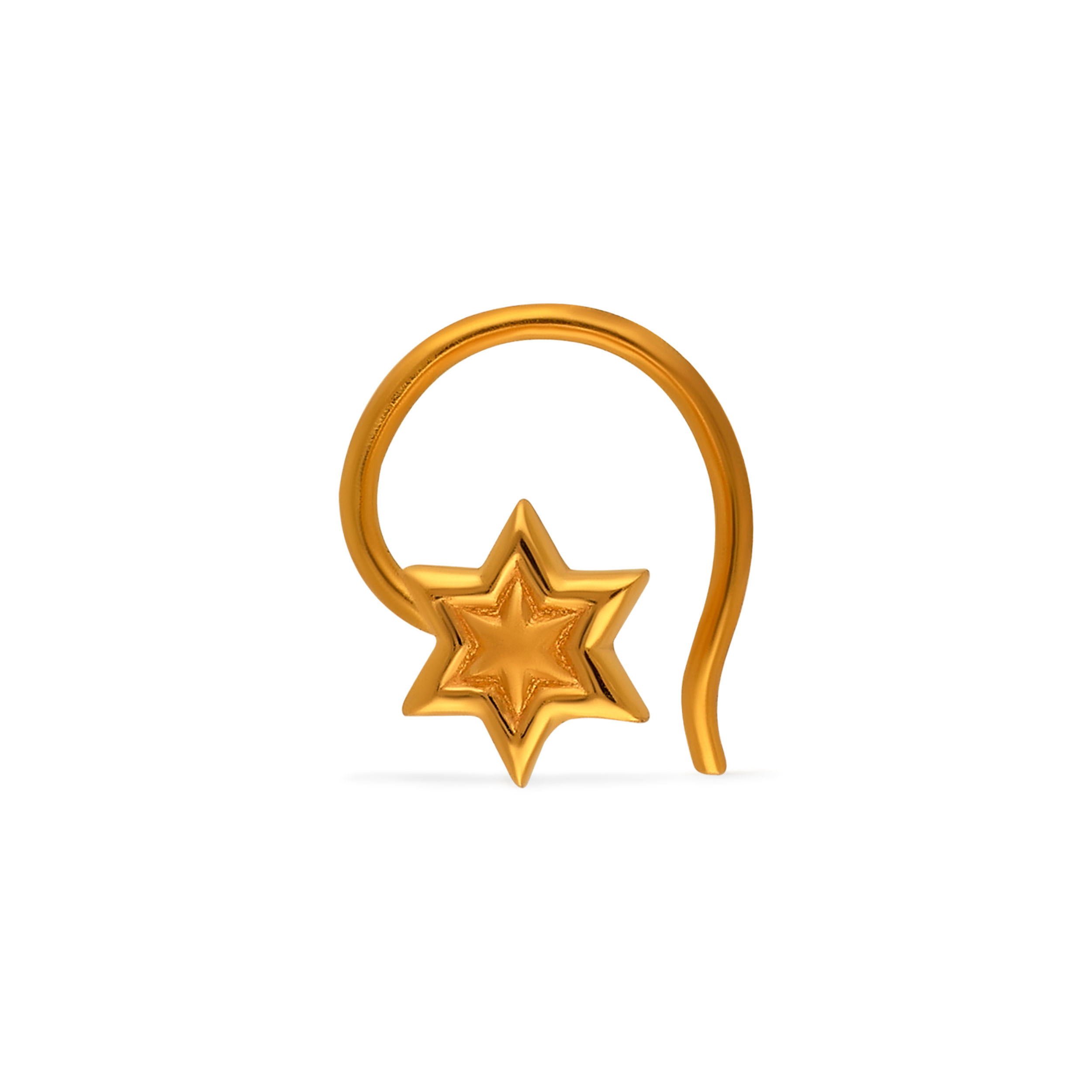 Starry Glint Gold Nose Pin - Senco Gold and Diamonds