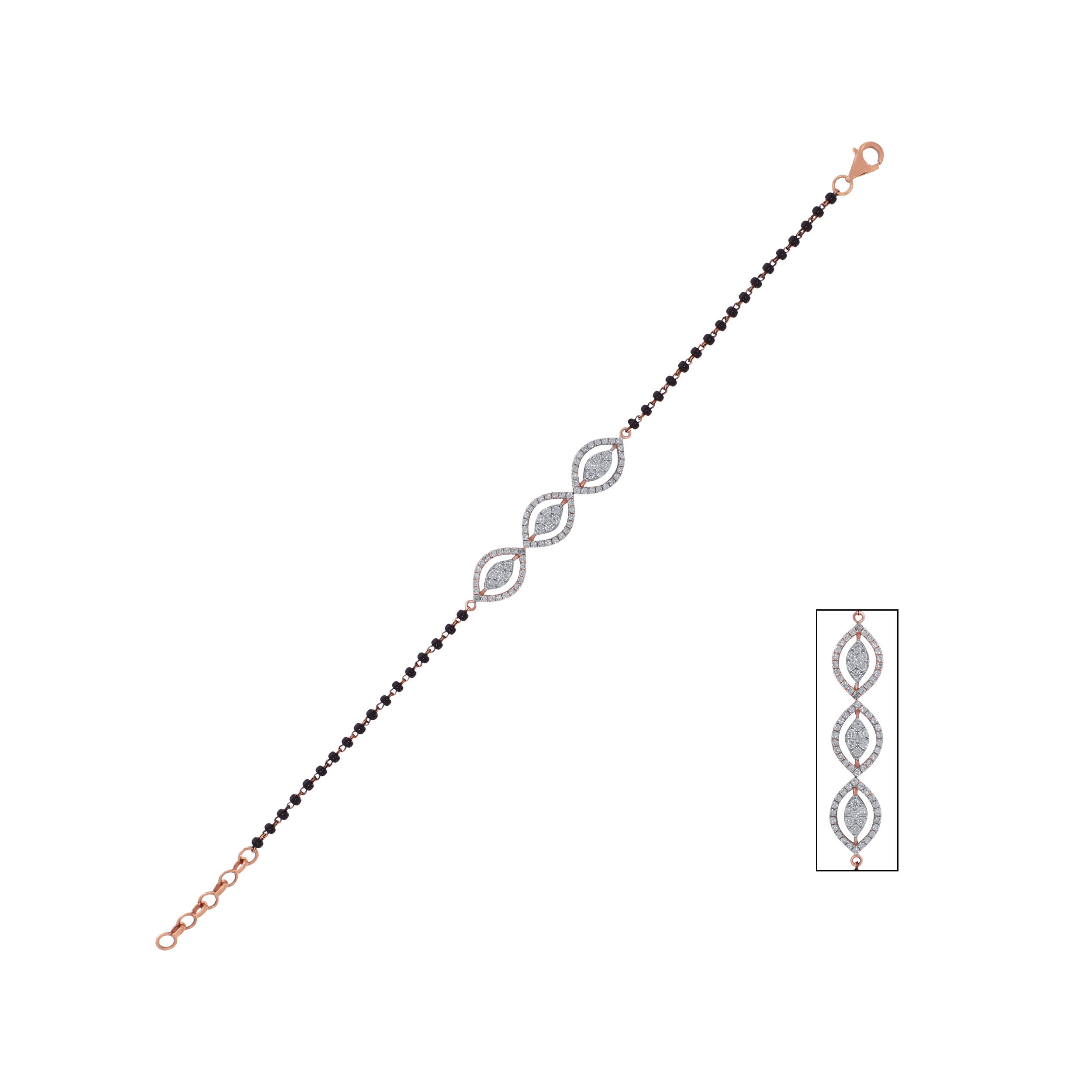Leafy Attachment Diamond Bracelet - Senco Gold and Diamonds