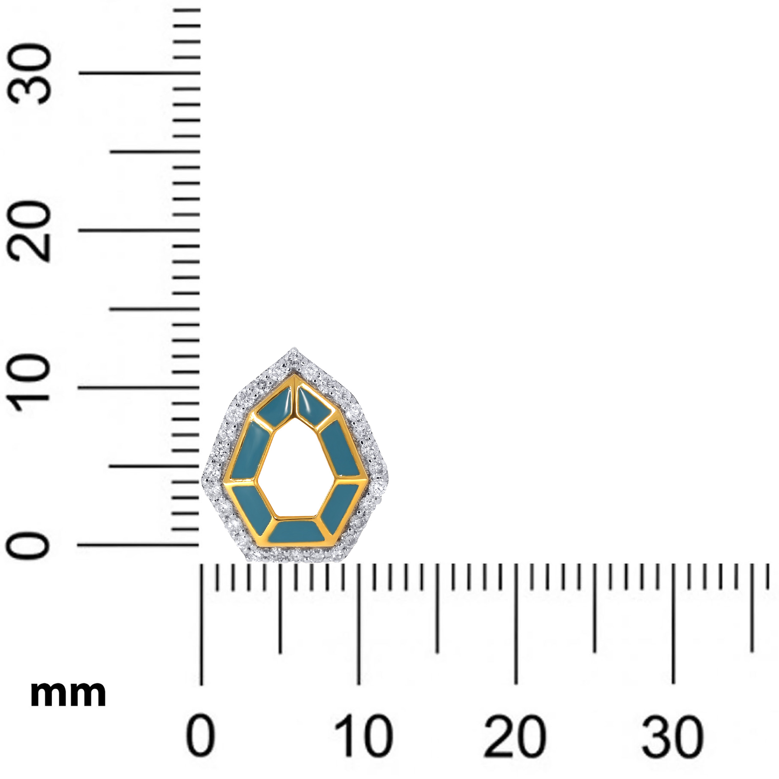 Azure Halo Diamond Enamel Studs - Senco Gold and Diamonds