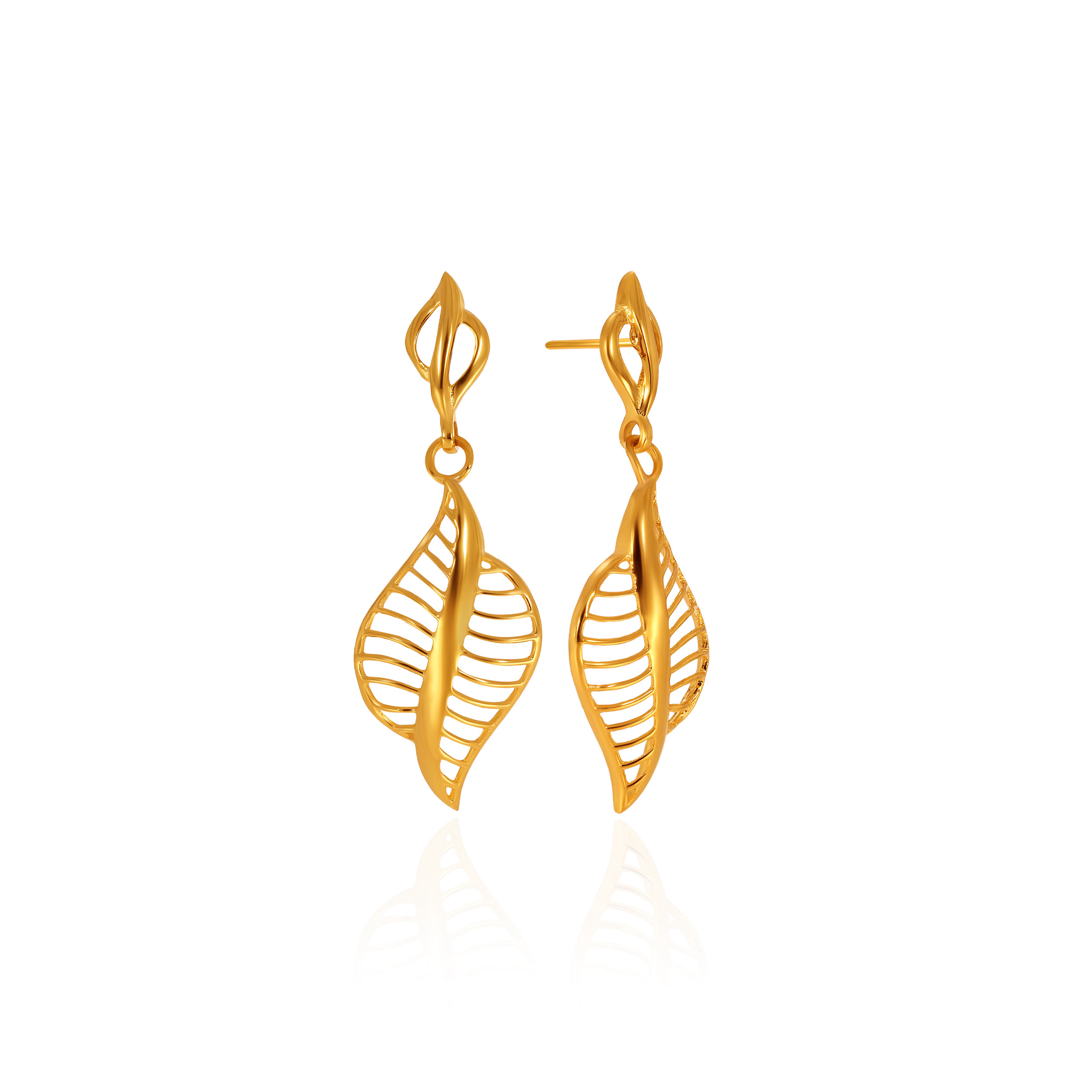 18K Yellow Gold Gold Drop Earrings-GP-D000310240 - Senco Gold and Diamonds