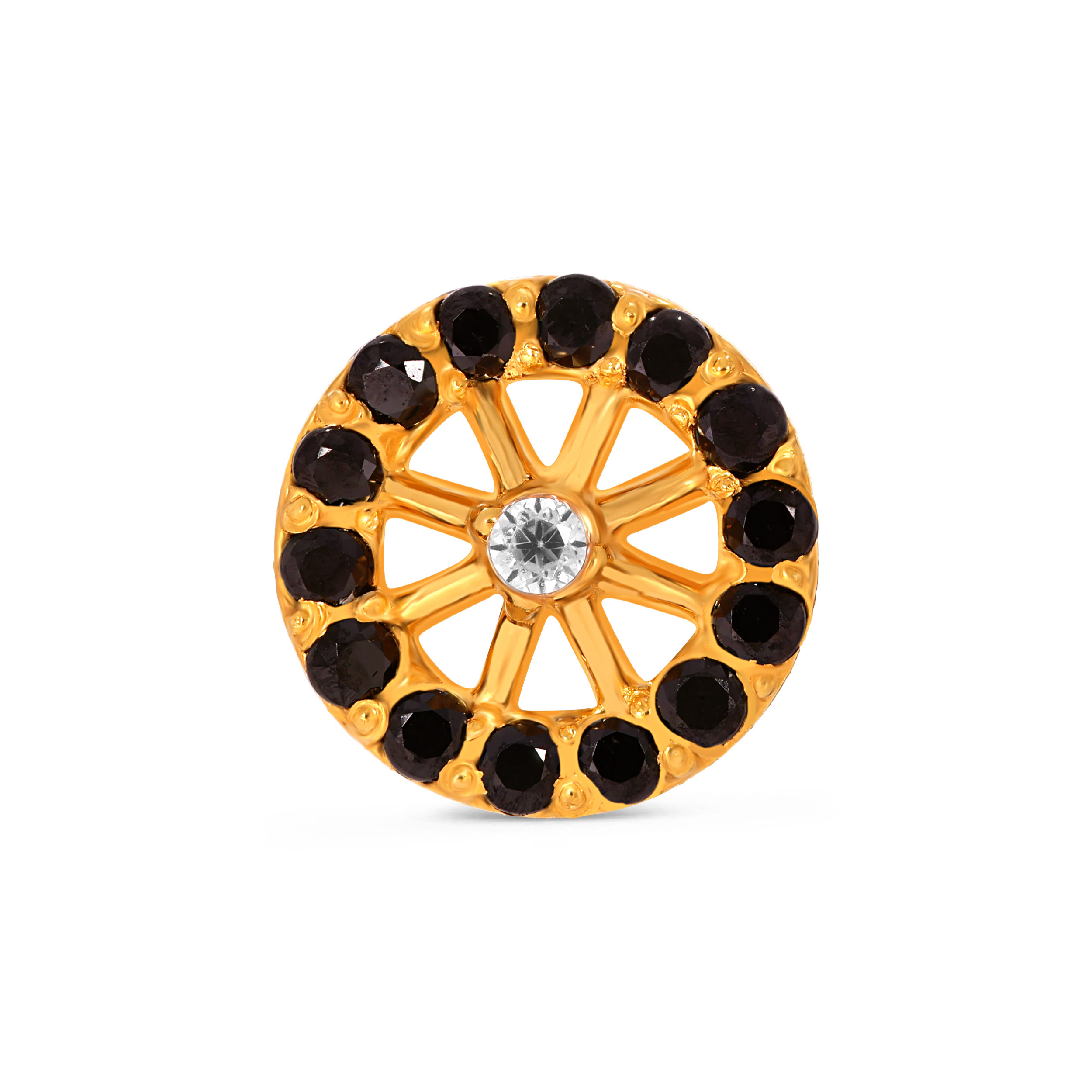 Ecliptic Glow Gold Nose Pin - Senco Gold and Diamonds