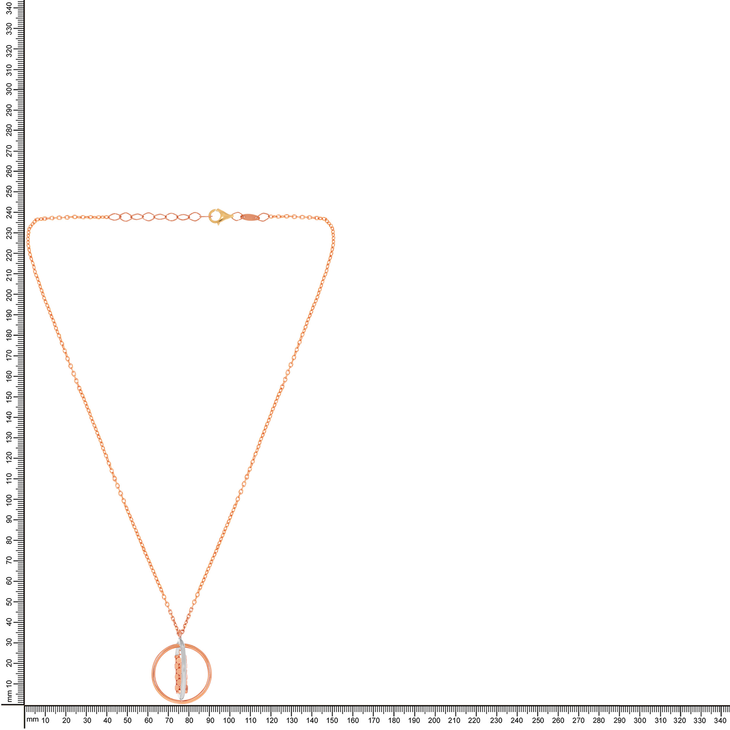 Intertwined Circles Rose Gold Chain Pendant - Senco Gold and Diamonds
