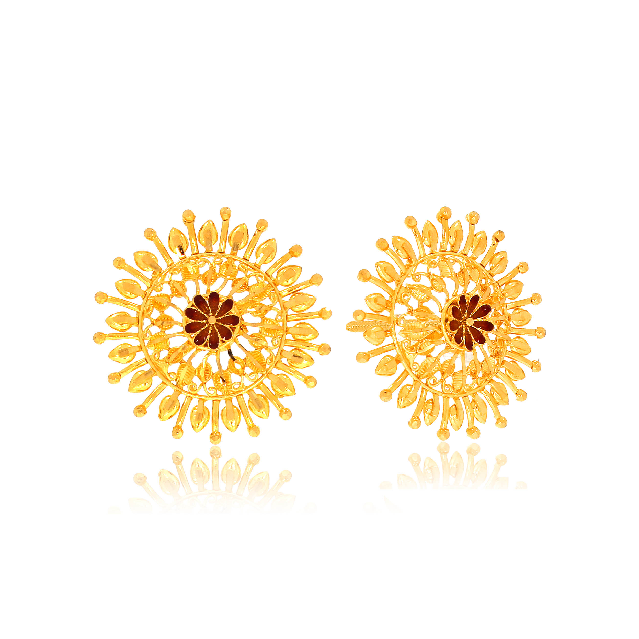 Vibrant Sunrise Gold Studs - Senco Gold and Diamonds