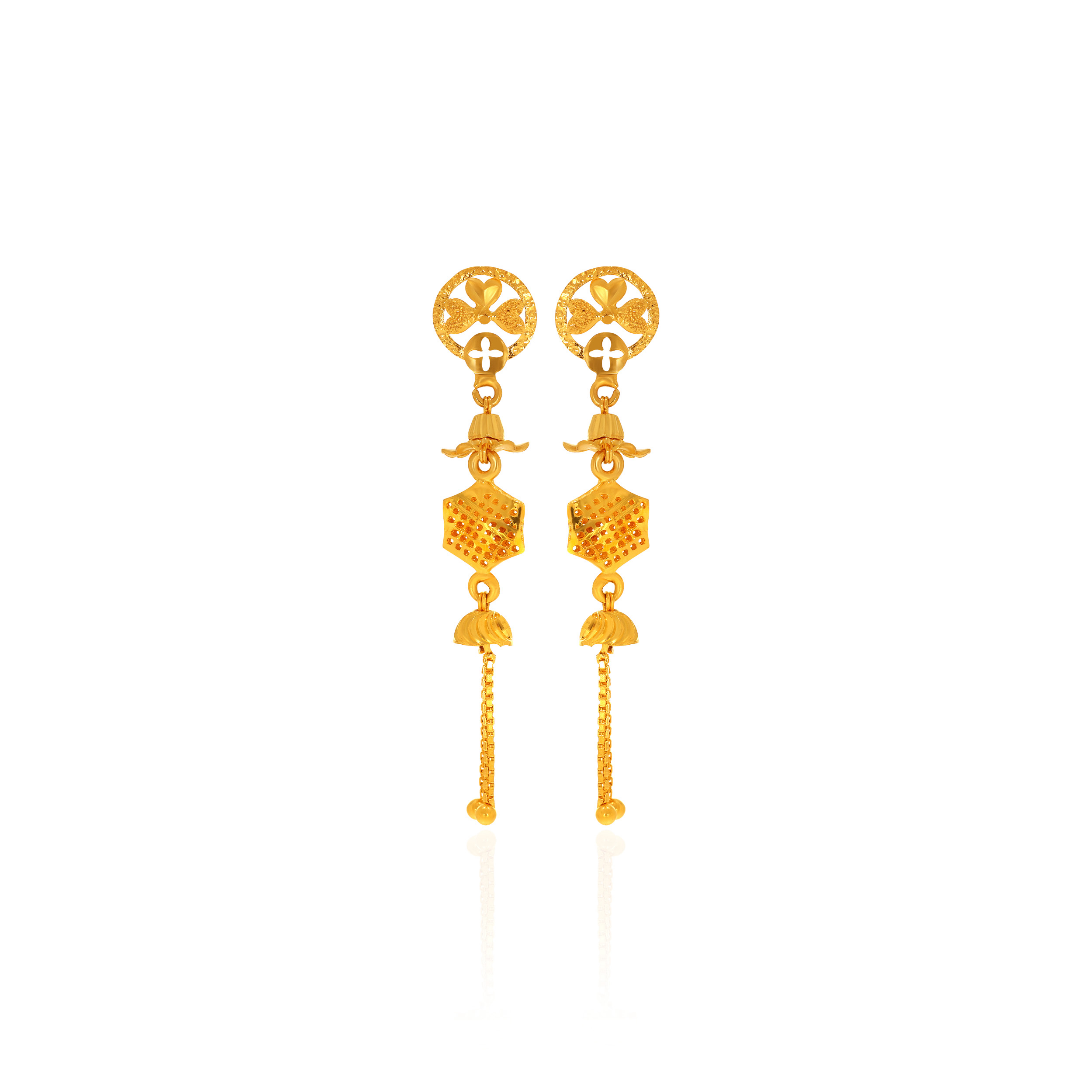 22K Yellow Gold Gold Drop Earrings-GP-D000764368 - Senco Gold and Diamonds