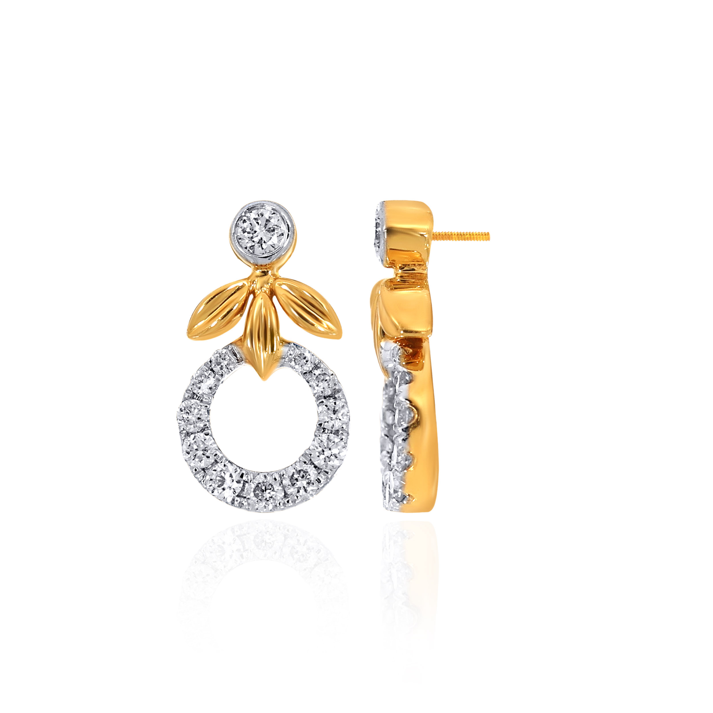 Petal Halo Diamond Earrings - Senco Gold and Diamonds
