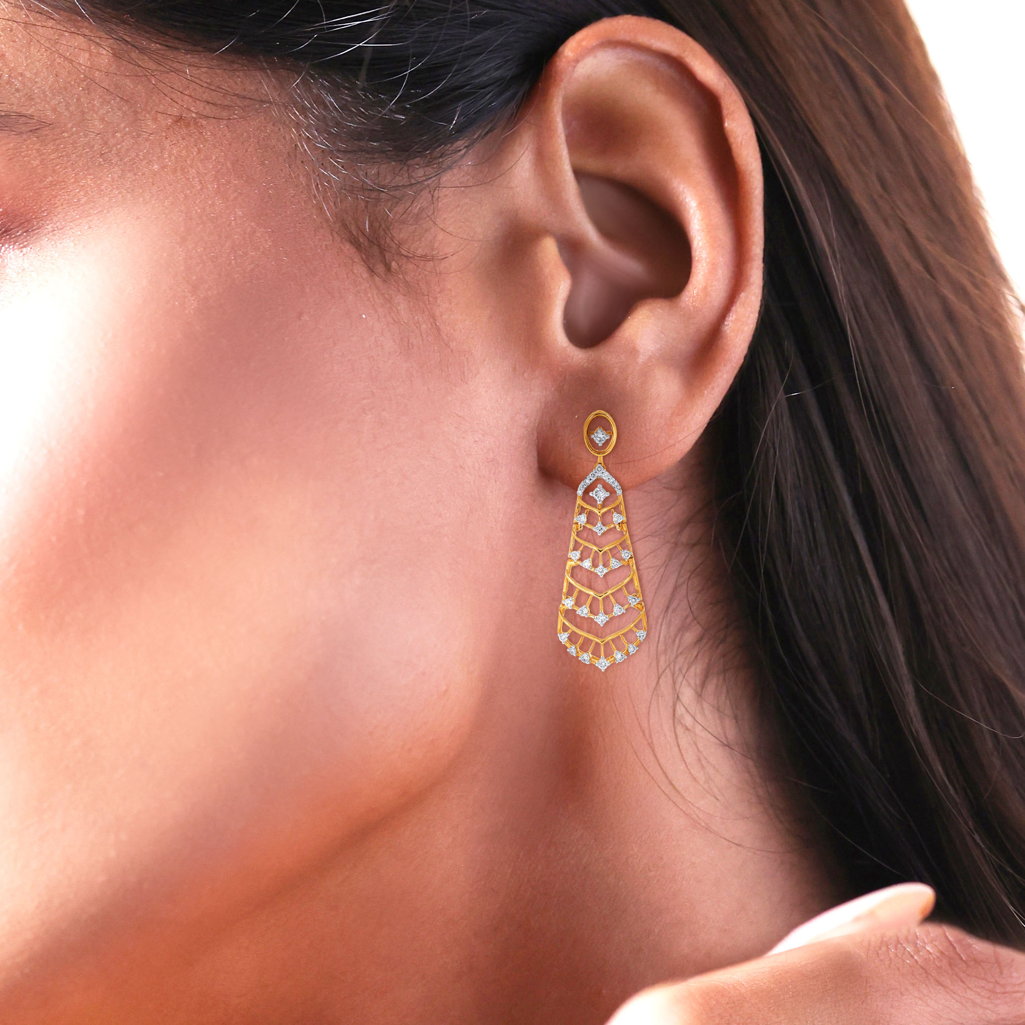 Glamorous Precision Diamond Earrings - Senco Gold and Diamonds