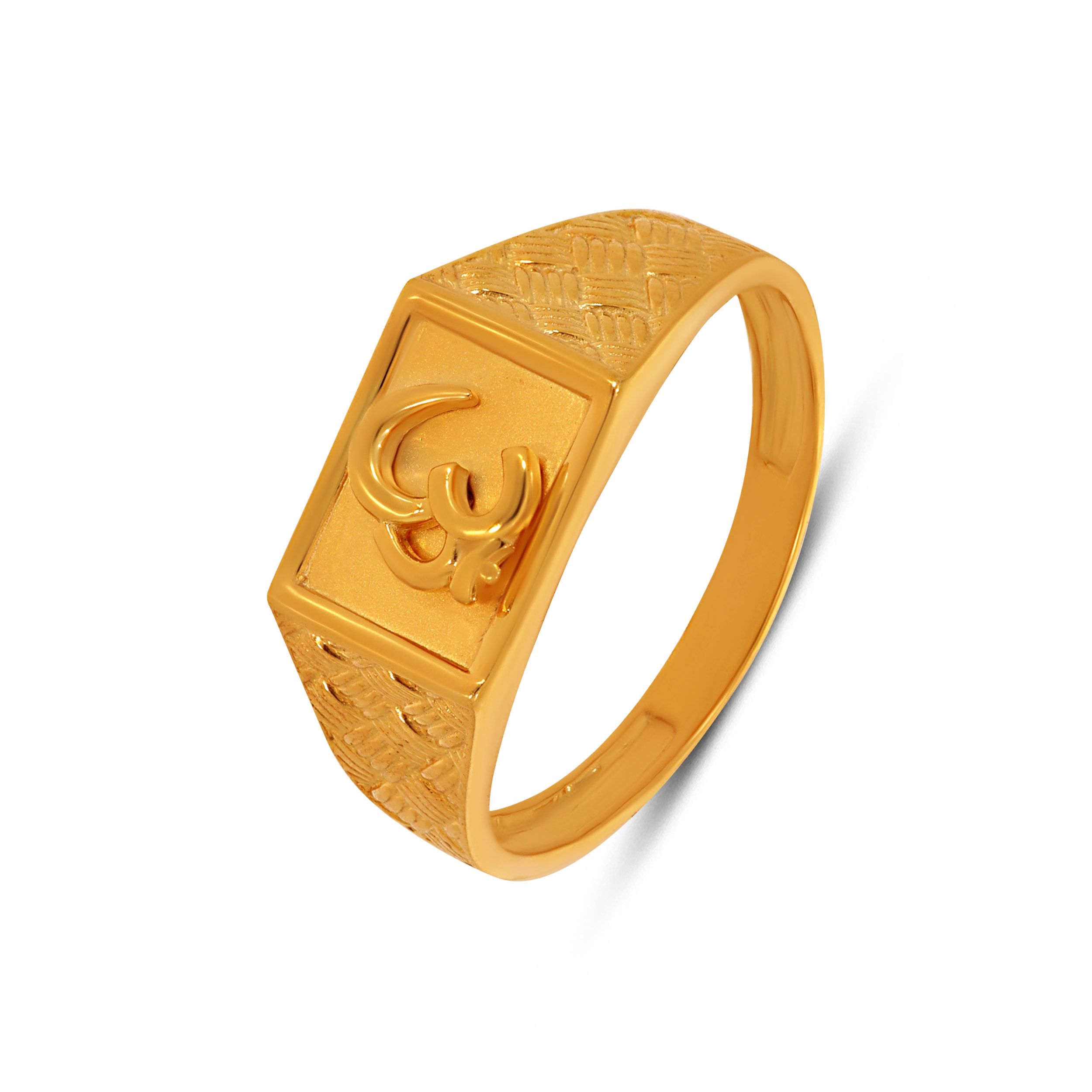 Om Essence Men’s Gold Ring - Senco Gold and Diamonds