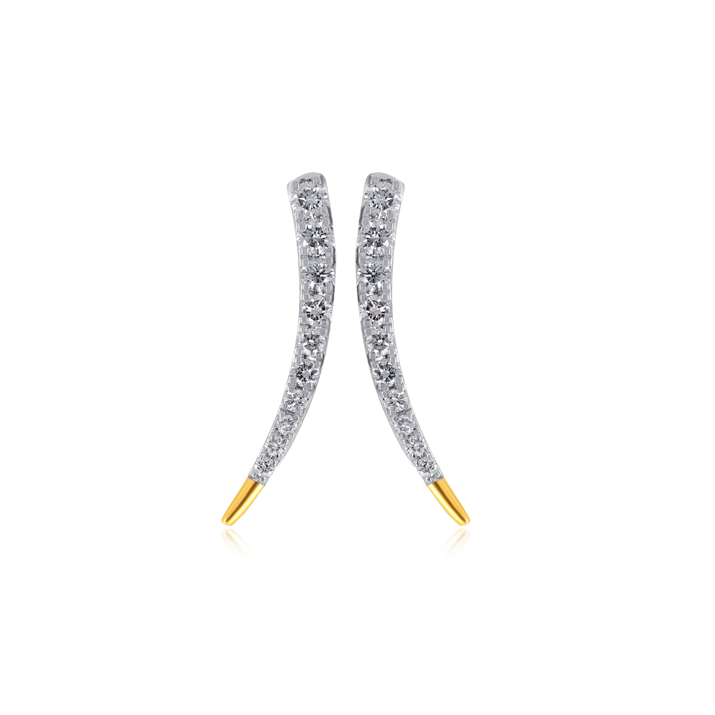 Empowering Sword Diamond Hook Earrings - Senco Gold and Diamonds