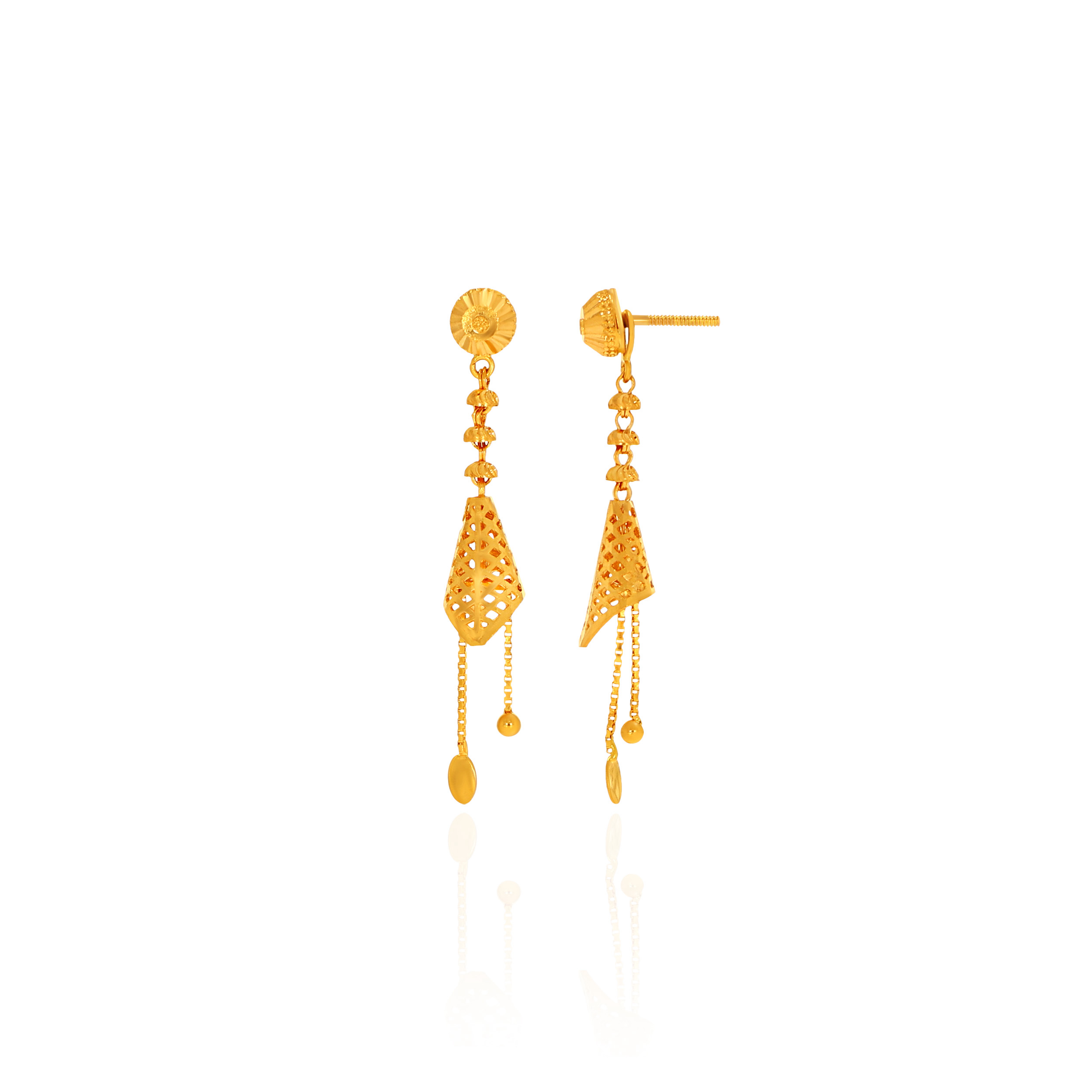 Sculpted Cascade Gold Earrings - Senco Gold and Diamonds