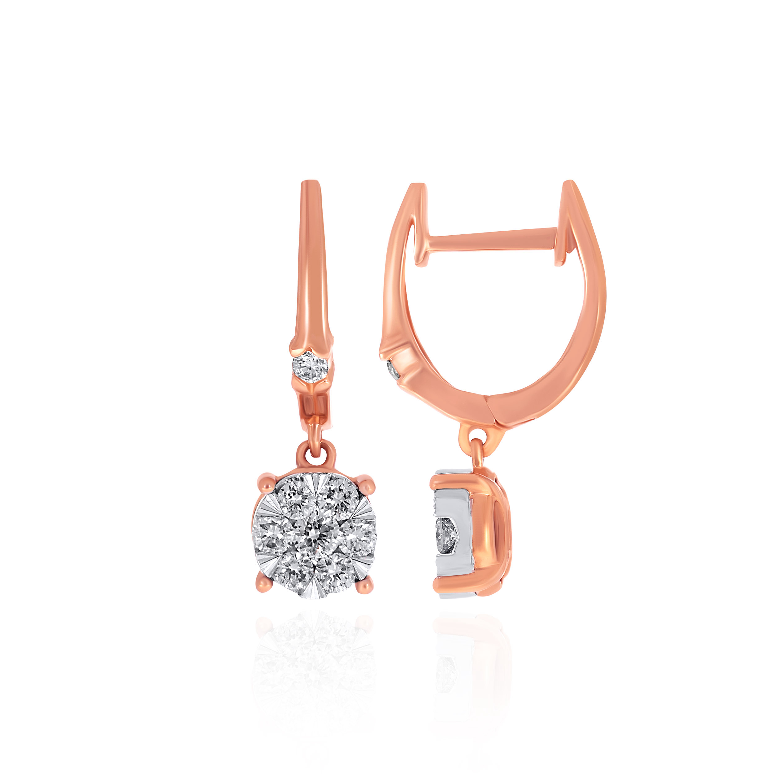 Minimalist Sparkle Diamond Hoops - Senco Gold and Diamonds