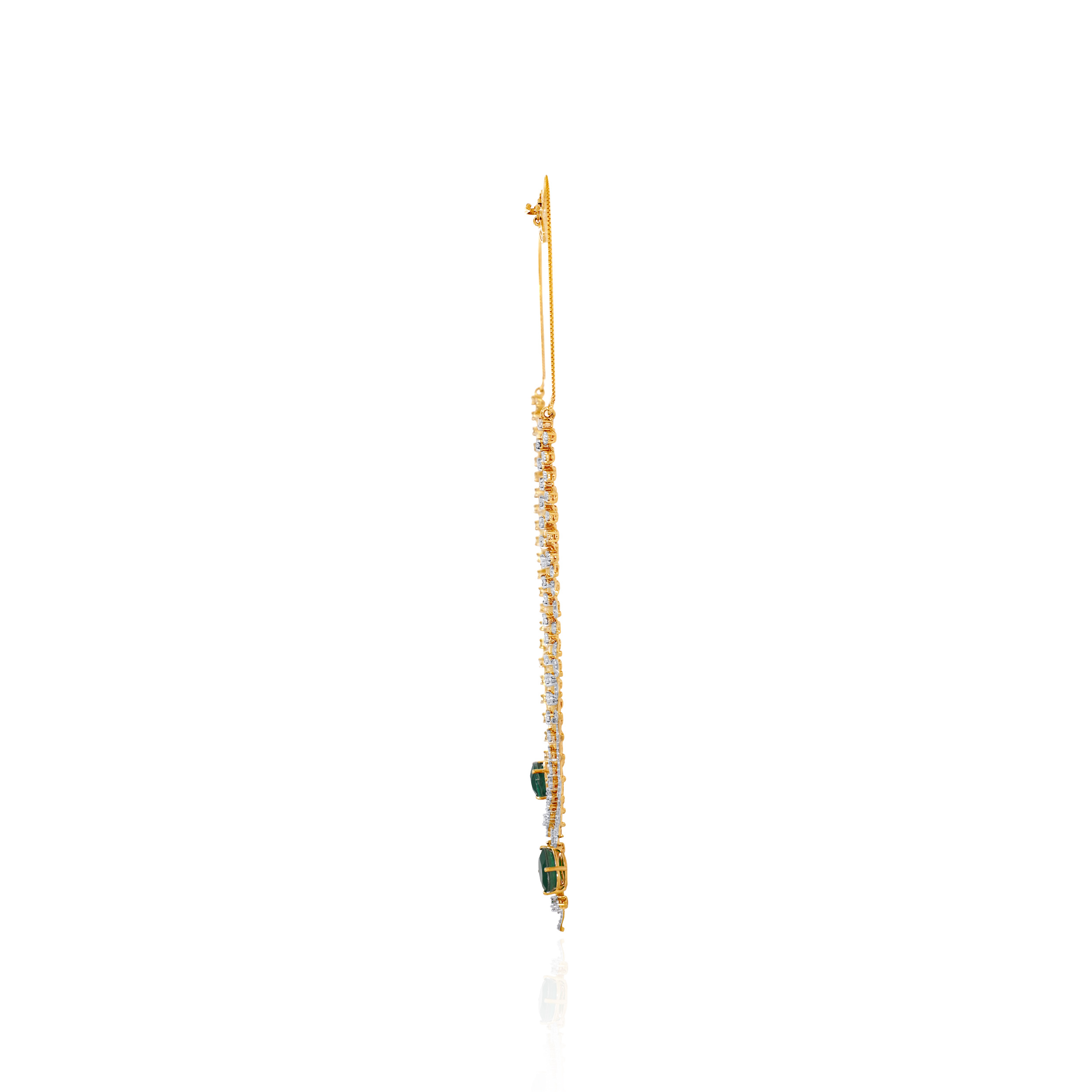 Verdant Twin Diamond Gold Necklace - Senco Gold and Diamonds