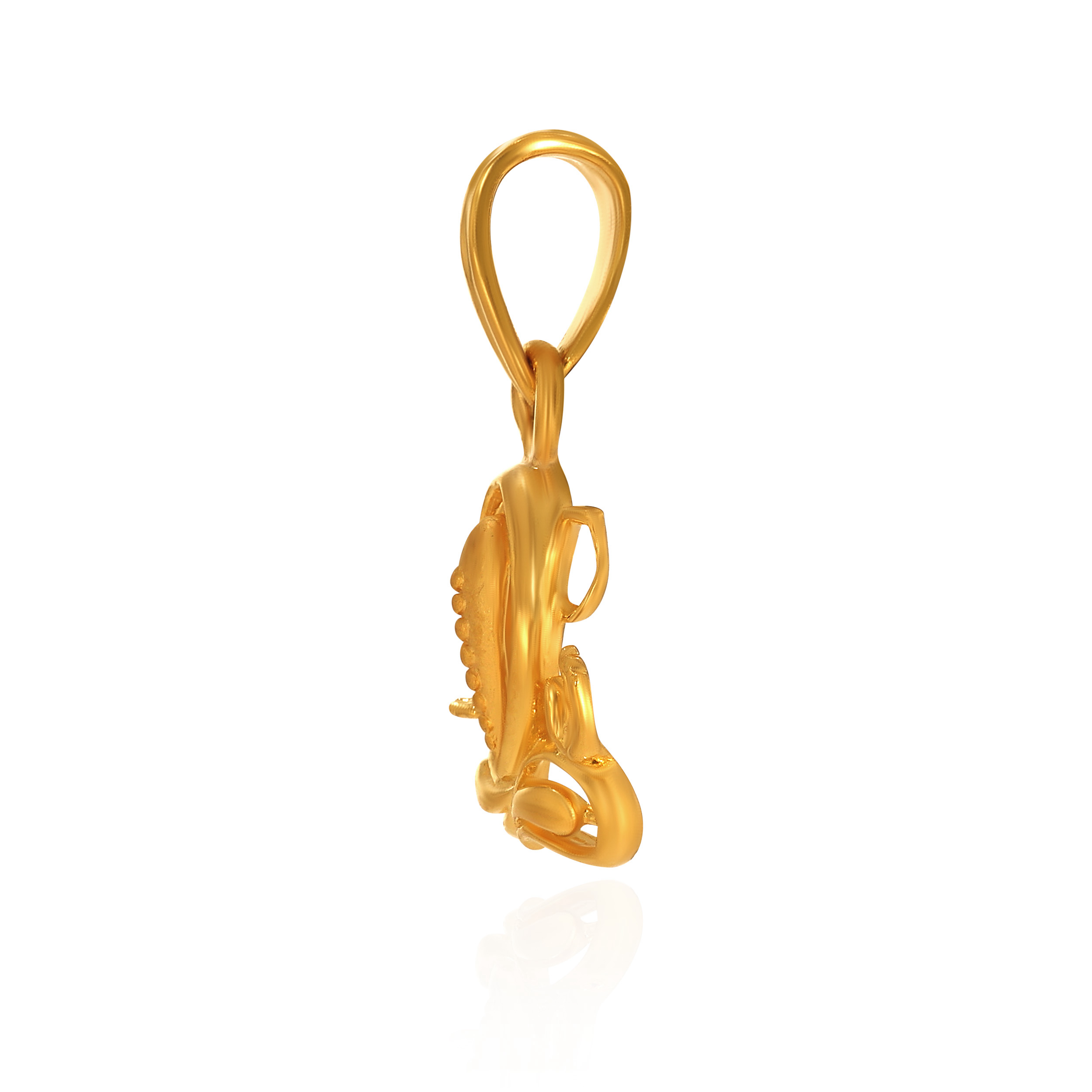Contemporary Vighnaharta Gold Pendant - Senco Gold and Diamonds