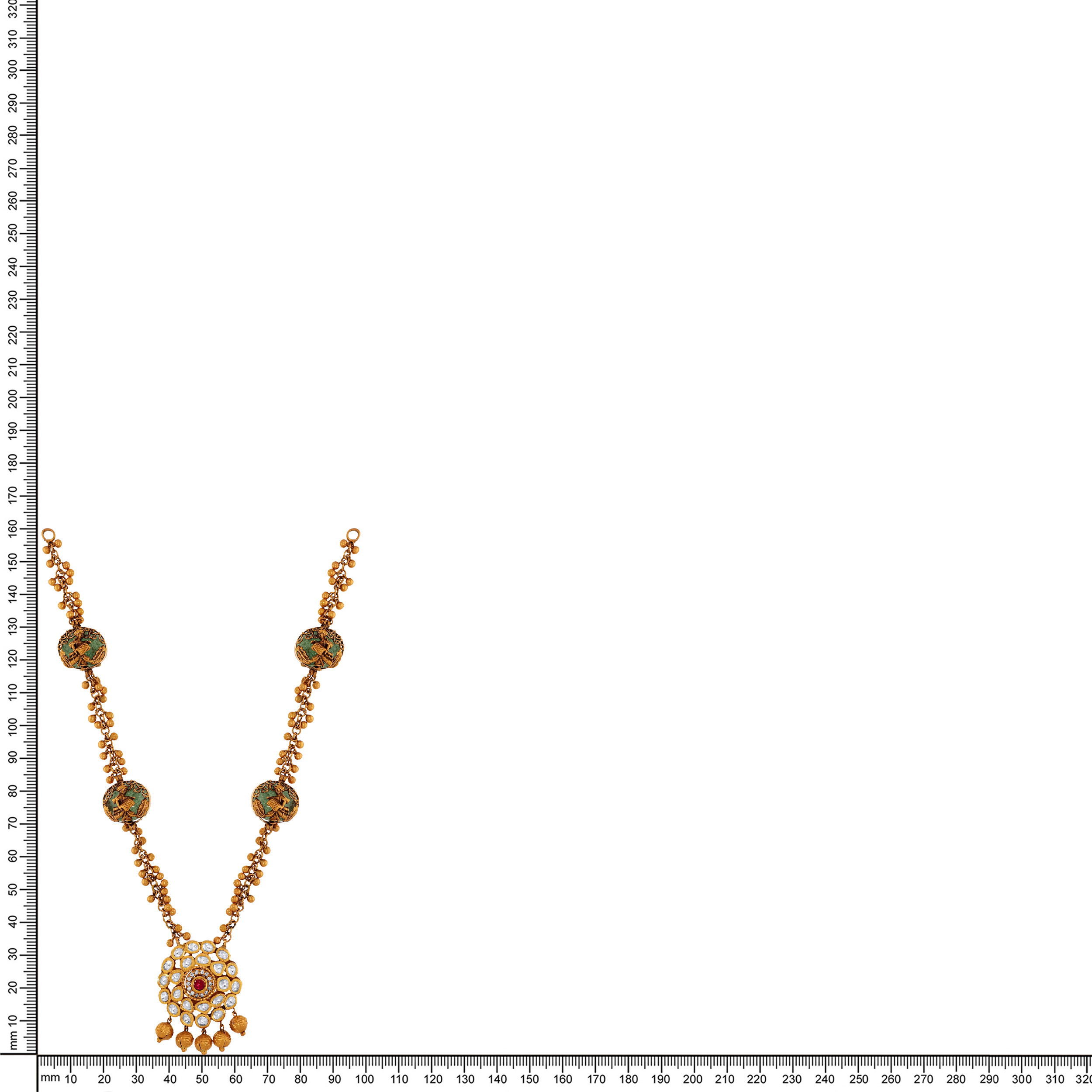 22K Yellow Gold Kundan Necklace-GN-D000788435 - Senco Gold and Diamonds