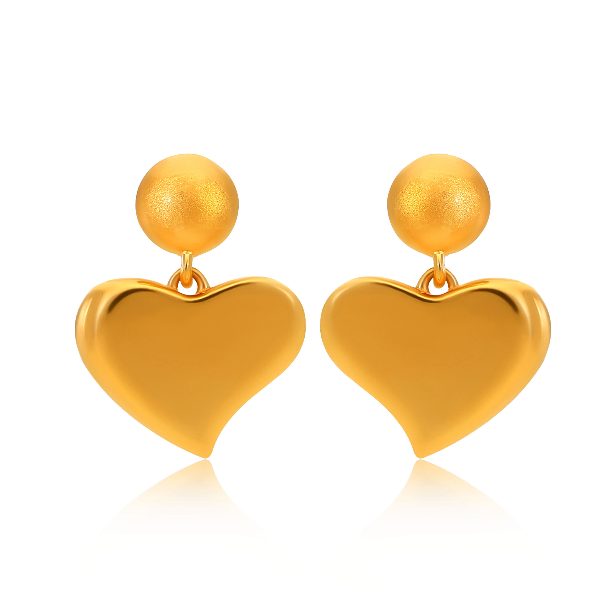 Seraphina Heart Gold Earrings - Senco Gold and Diamonds