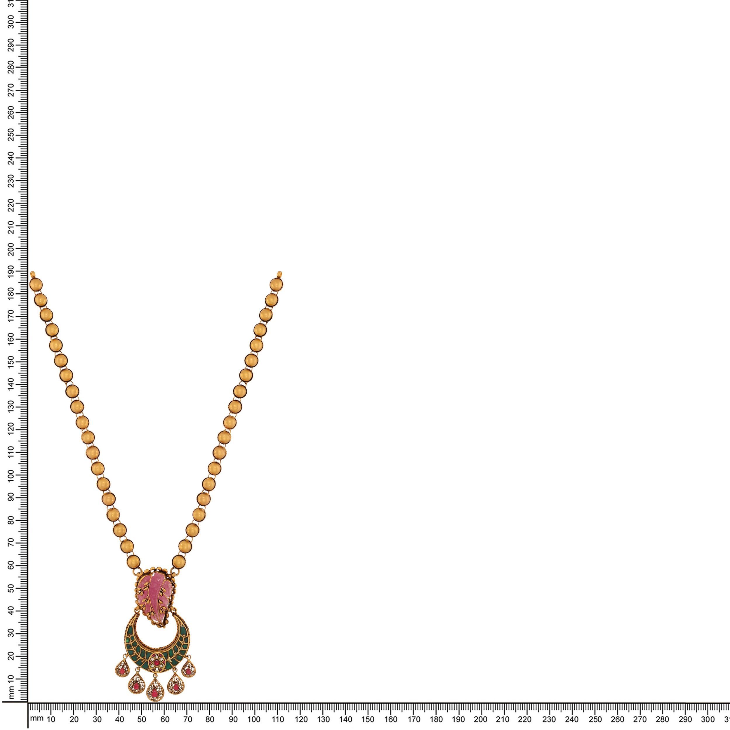 22K Yellow Gold Kundan Necklace-GN-D000788438 - Senco Gold and Diamonds