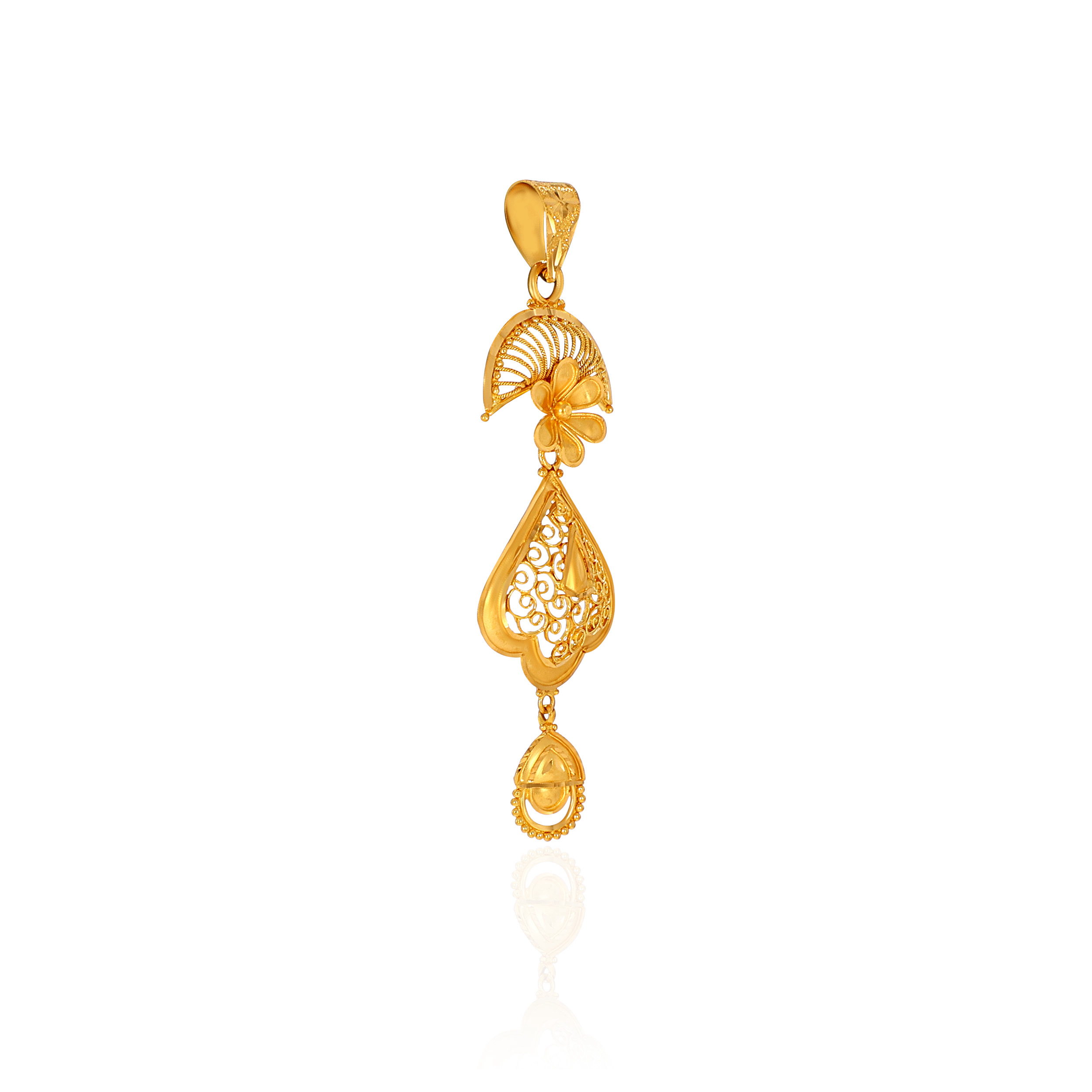 Filigree Heart Gold Pendant - Senco Gold and Diamonds