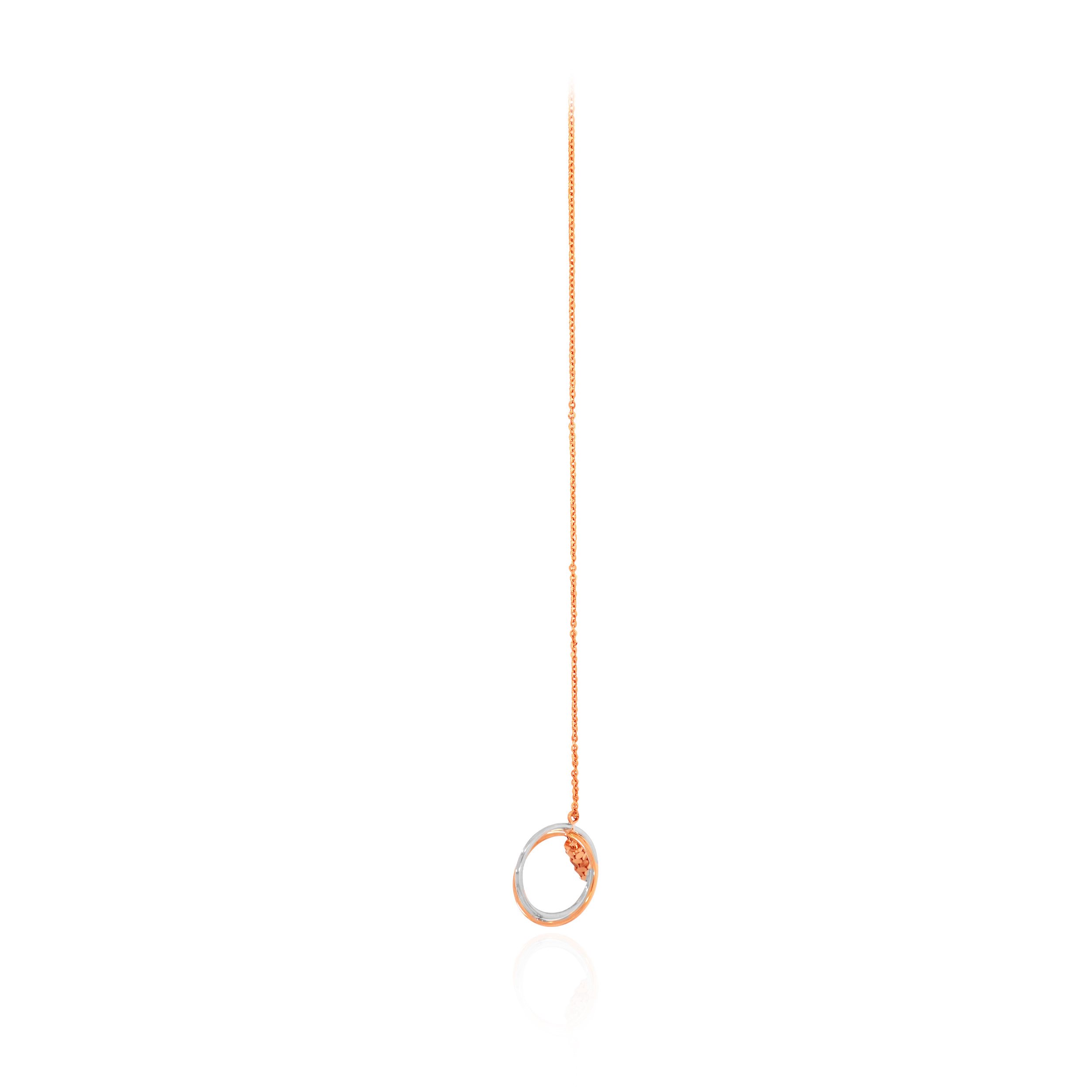 Intertwined Circles Rose Gold Chain Pendant - Senco Gold and Diamonds