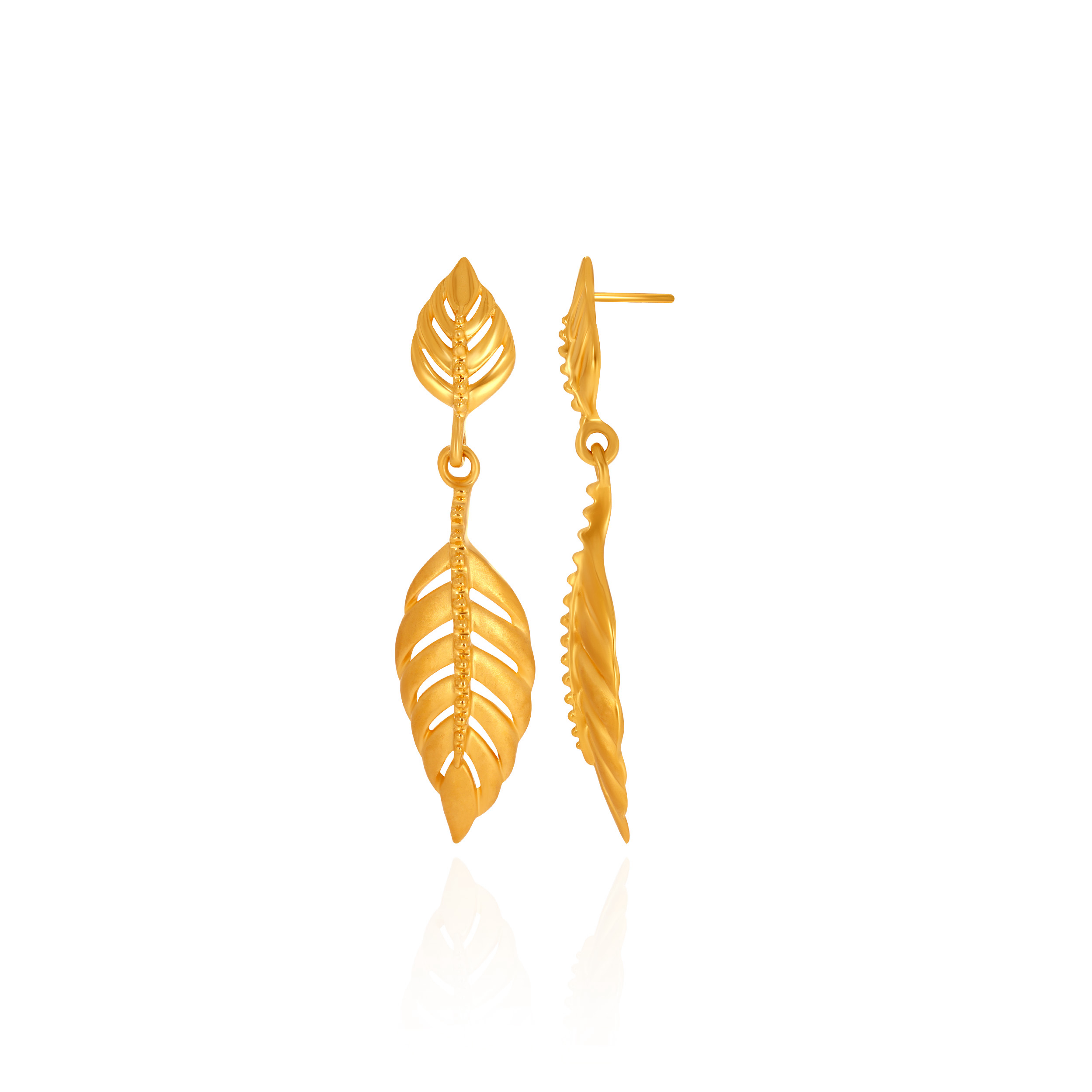 Nature’s Vein Gold Earrings - Senco Gold and Diamonds