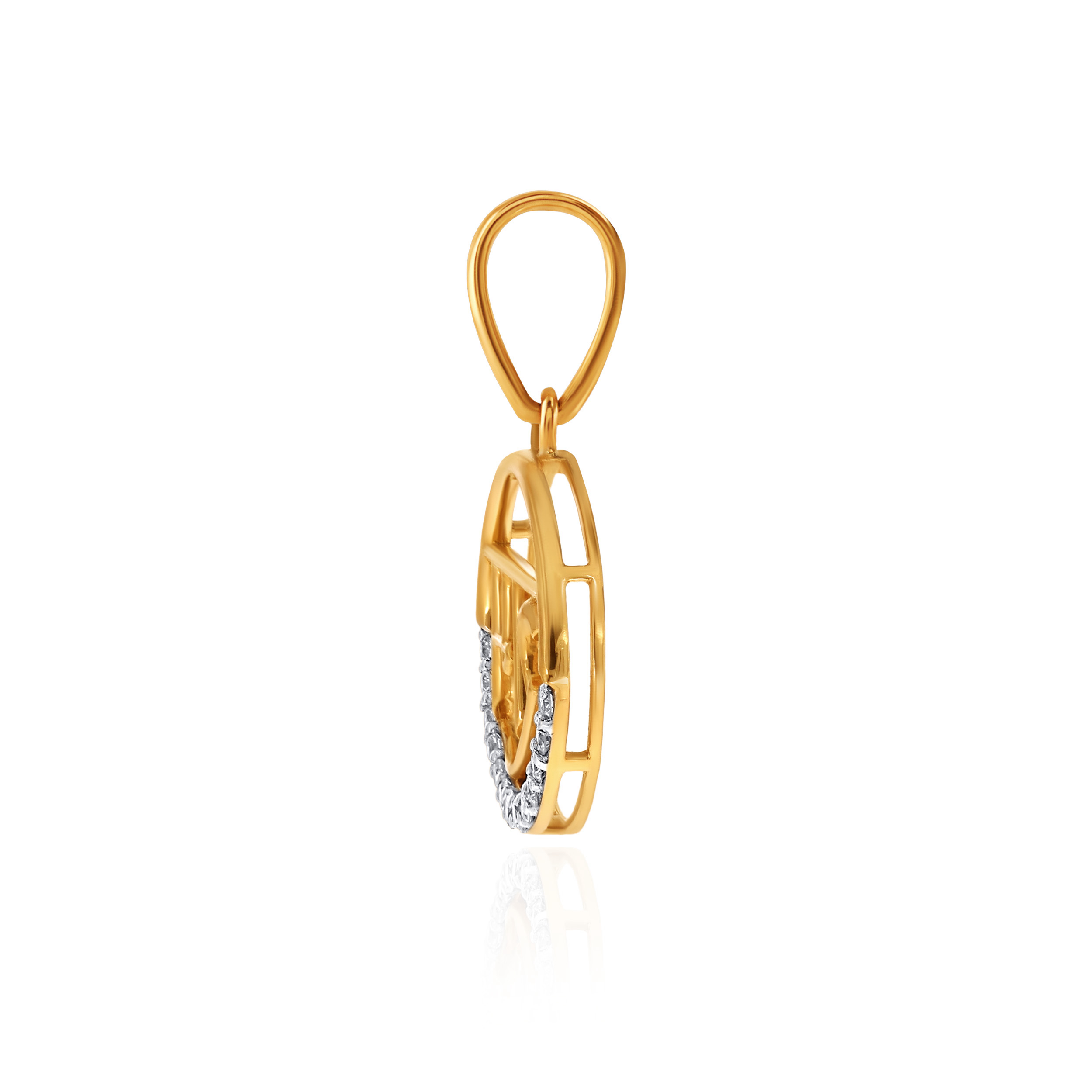 Faith & Sparkle Diamond Rakhi Pendant - Senco Gold and Diamonds