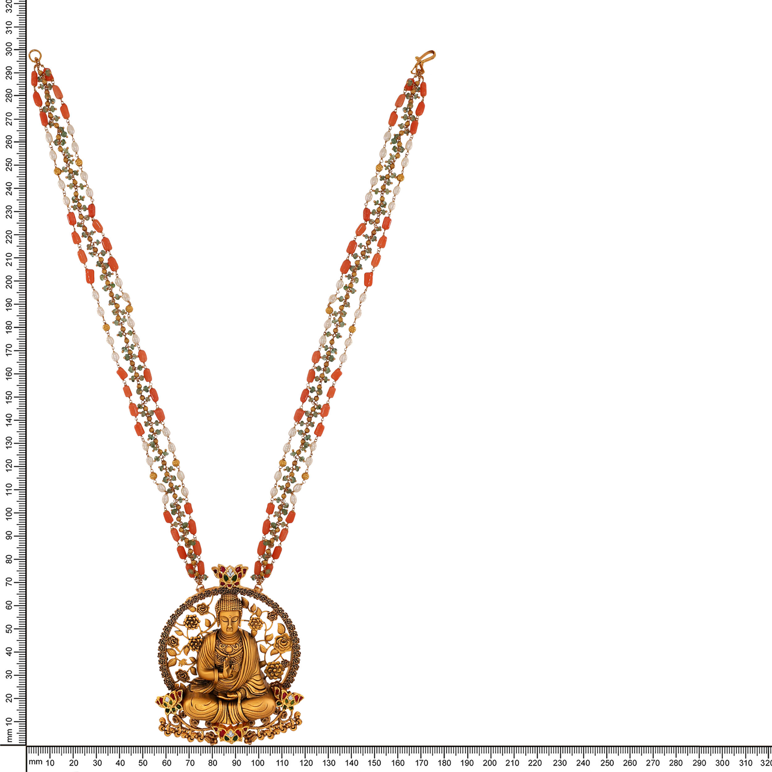 22K Yellow Gold Kundan Necklace-GN-D000788428 - Senco Gold and Diamonds