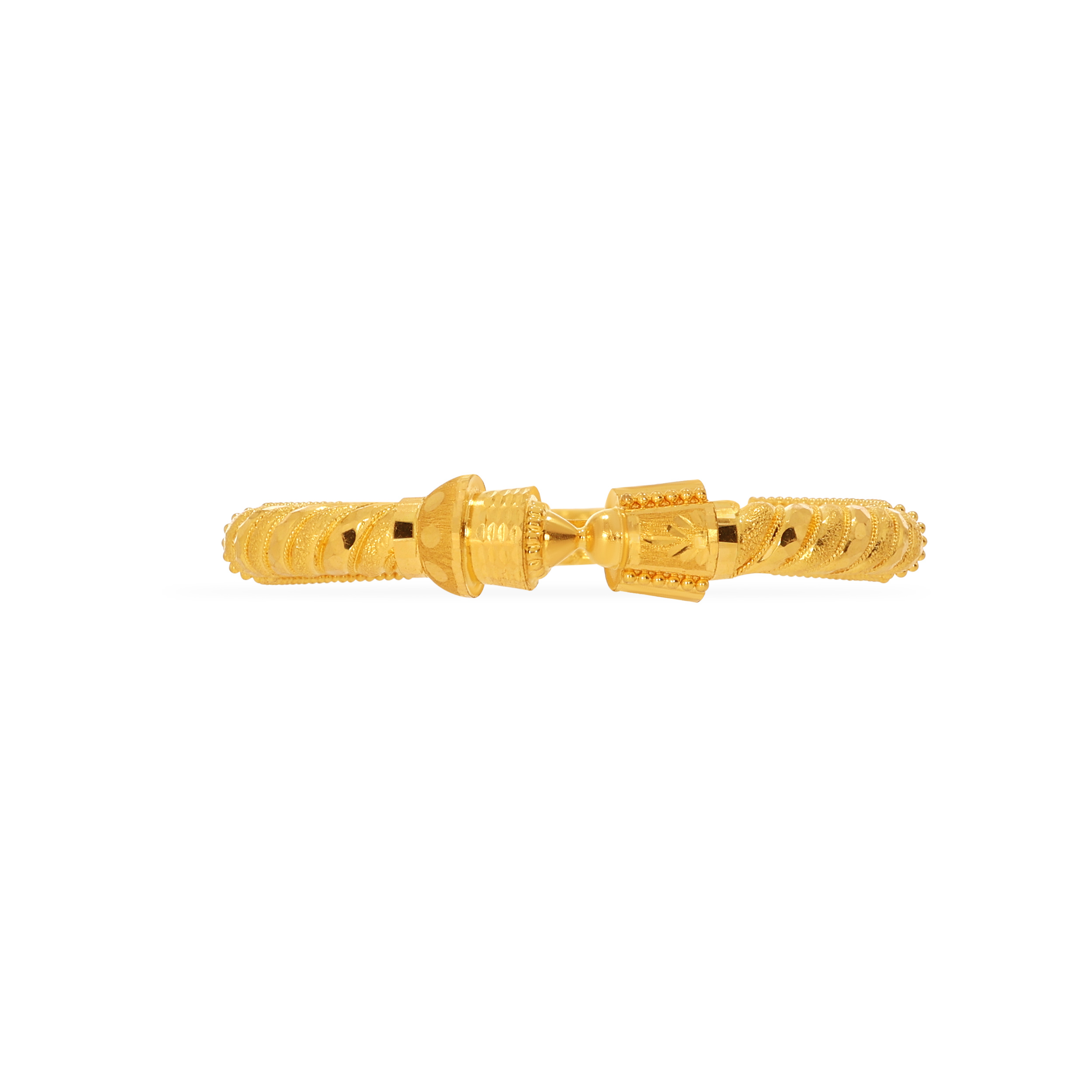 Refined Royalty Gold Mukh Bangle - Senco Gold and Diamonds