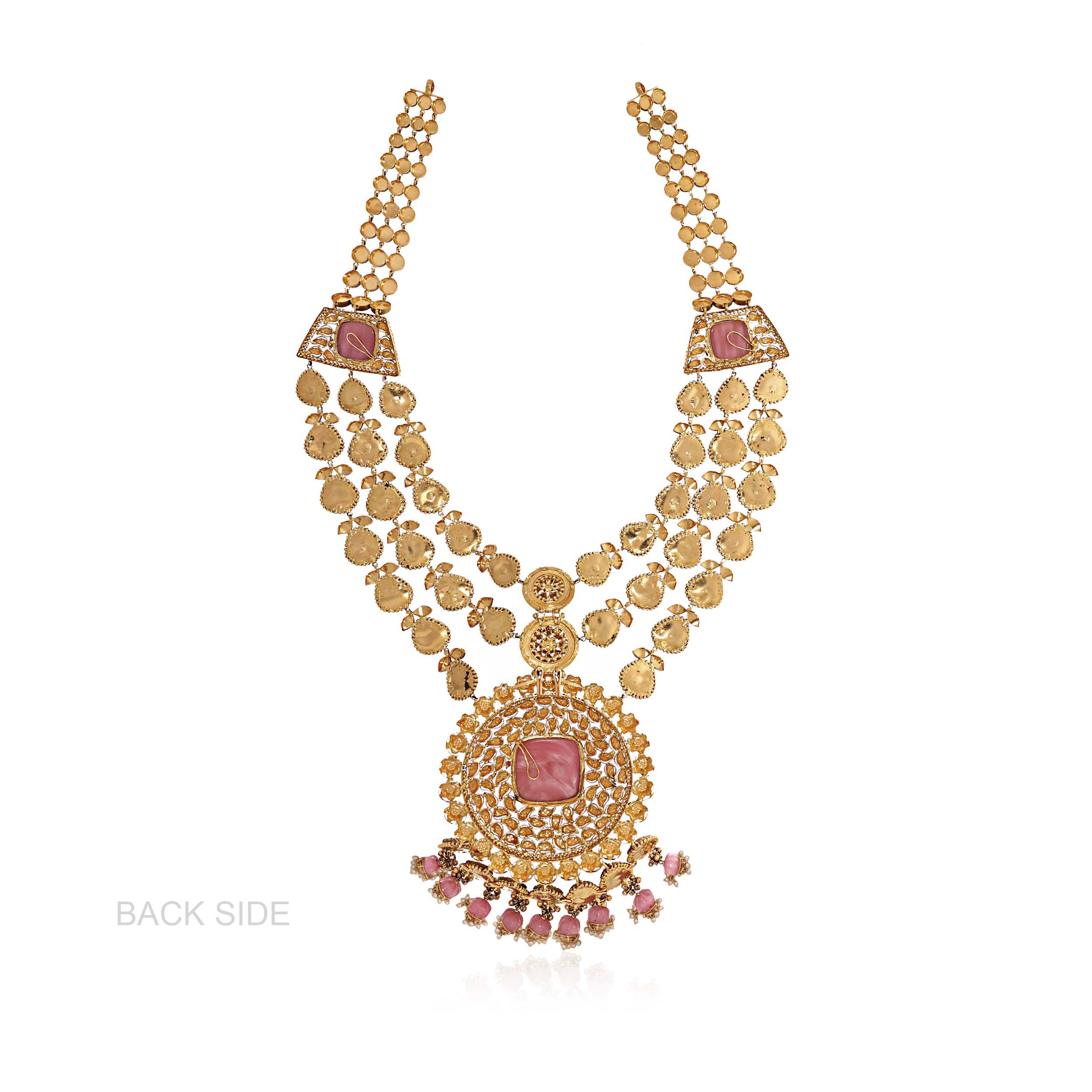 Royal Symphony Antique Gold Kundan Necklace - Senco Gold and Diamonds