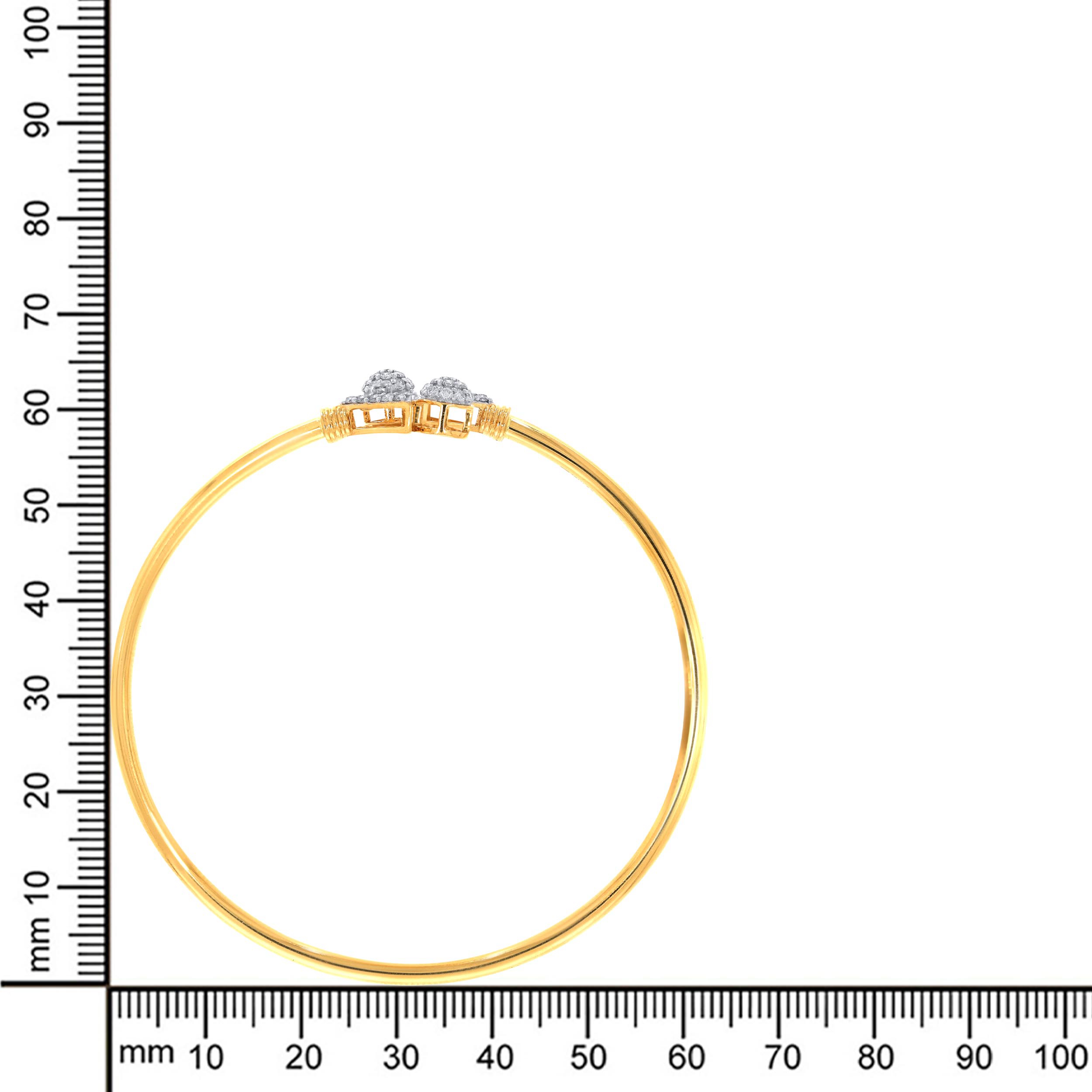 Warli Duo Diamond Noa Bangle - Senco Gold and Diamonds