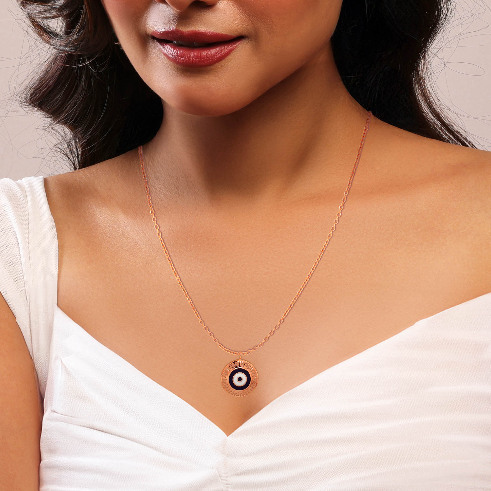18K Rose Gold Chain Pendant-GPN-D000758150 - Senco Gold and Diamonds