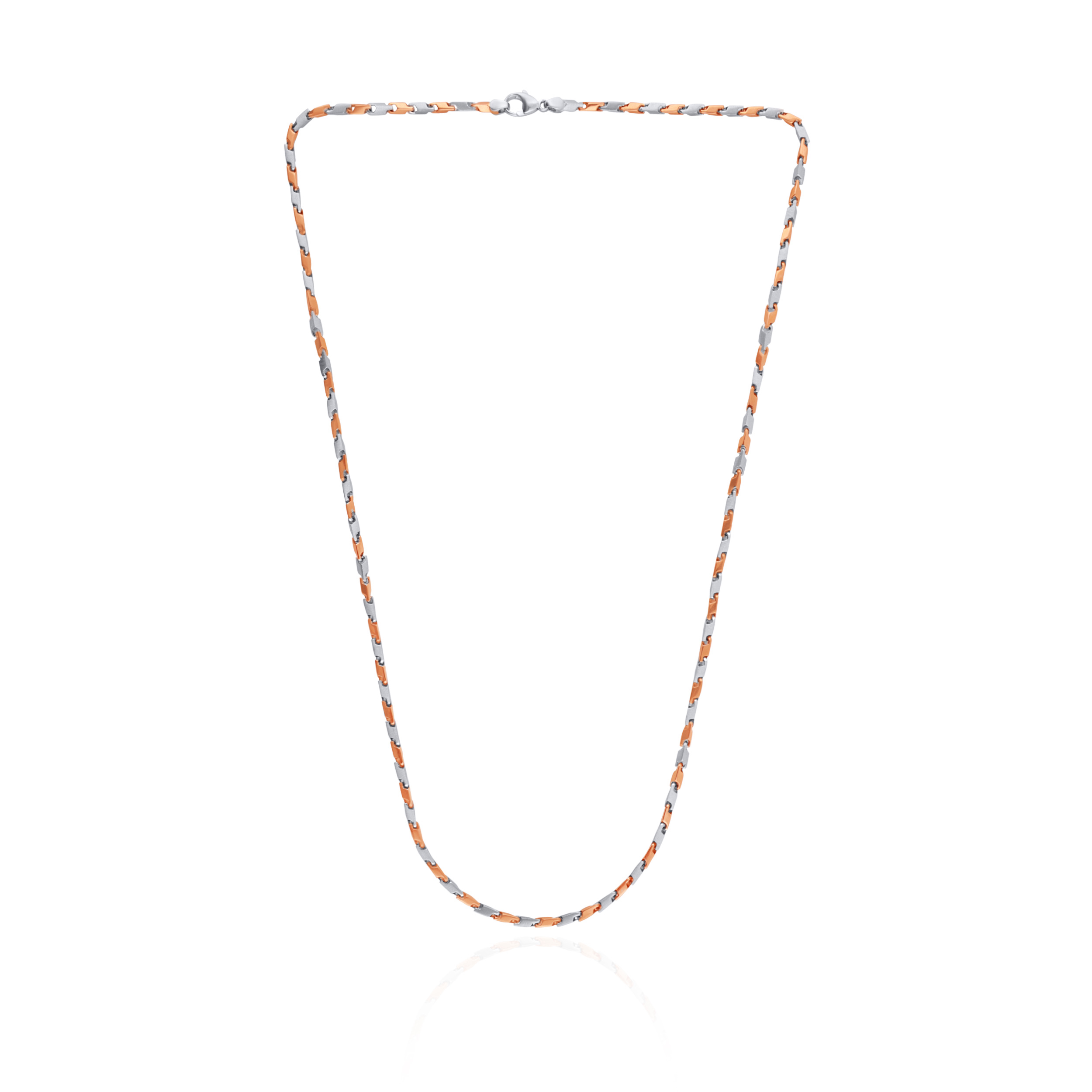 Luminous Duality Men's Platinum Gold Chain - Senco Gold and Diamonds
