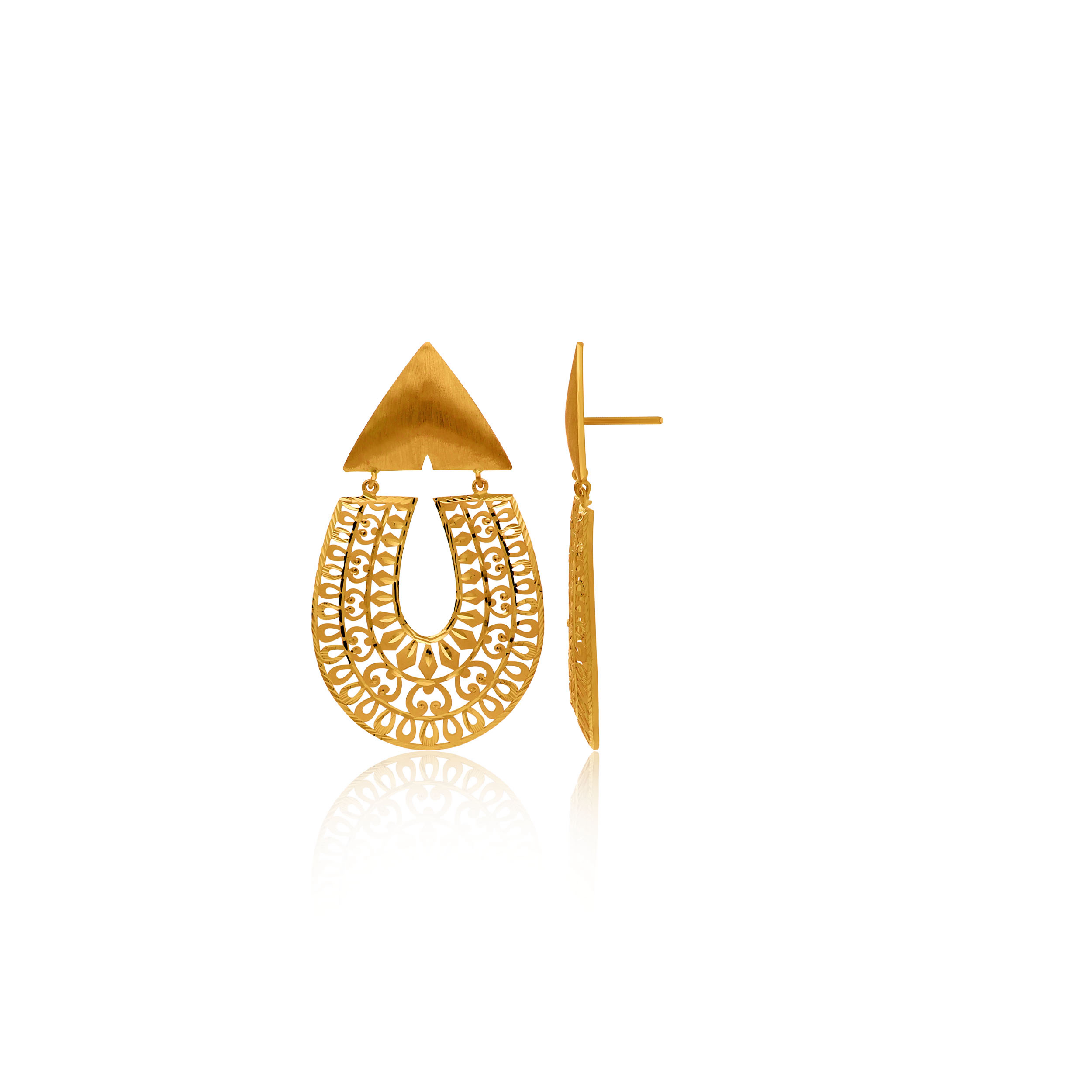 Tribal Glam Gold Earrings - Senco Gold and Diamonds