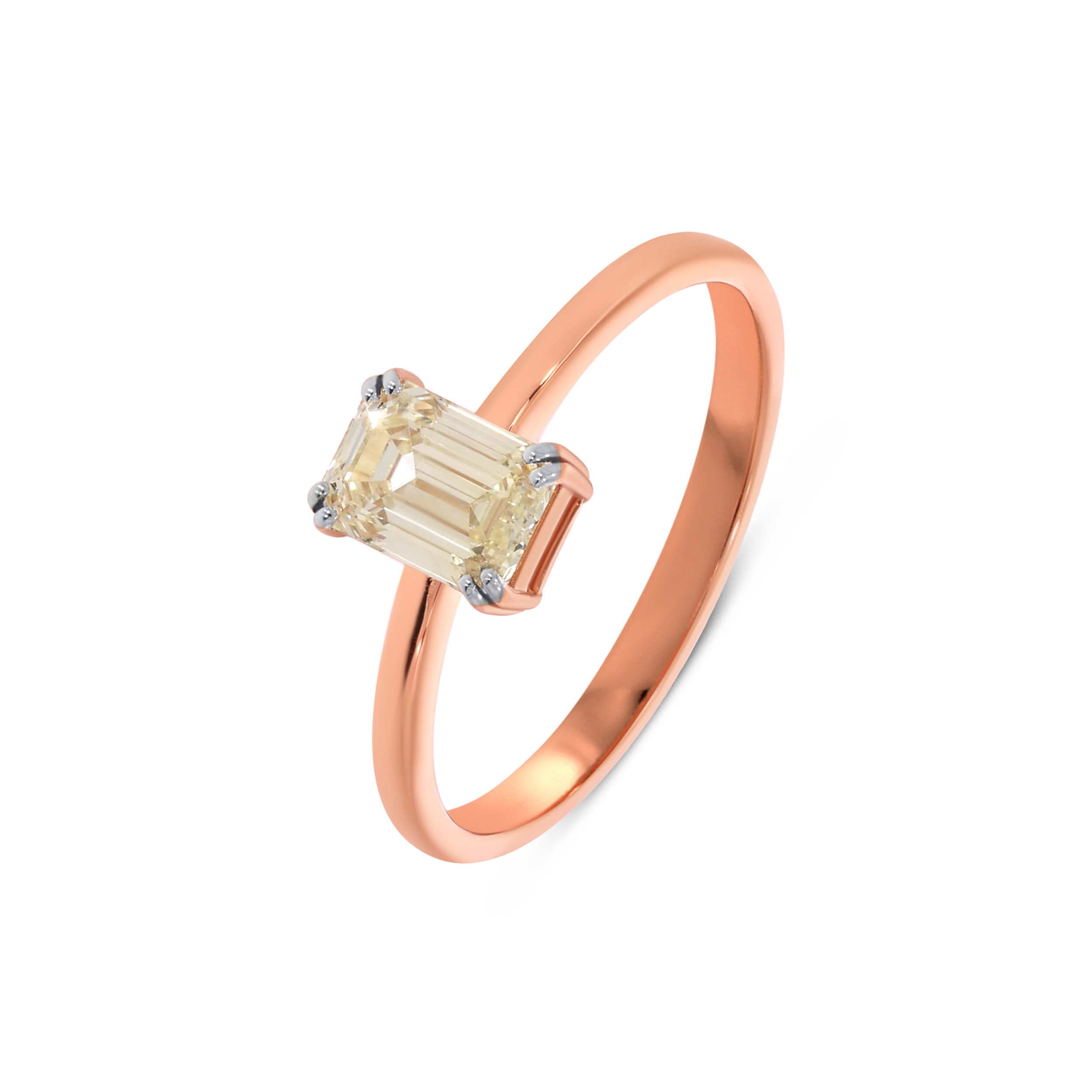 Solo Shimmer Solitaire Ring - Senco Gold and Diamonds