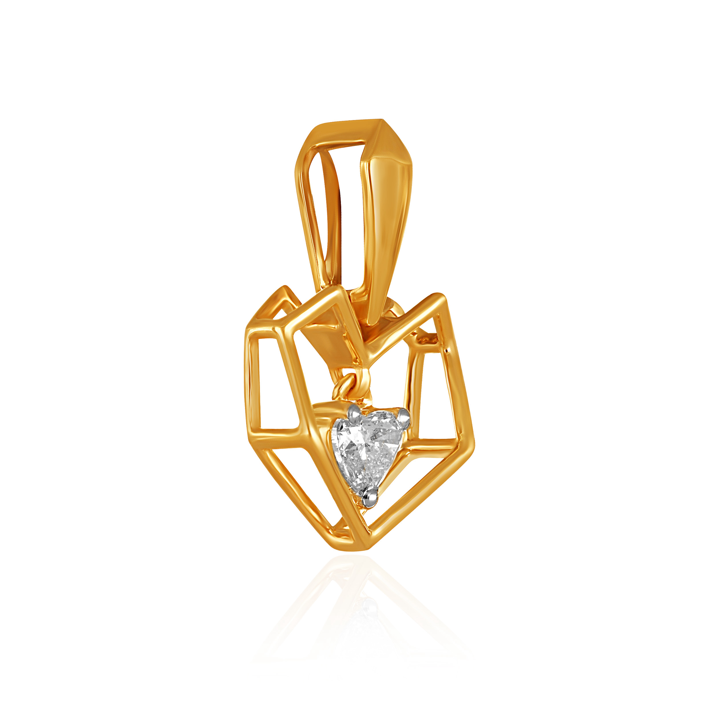 Lumina Faceted Diamond Pendant - Senco Gold and Diamonds