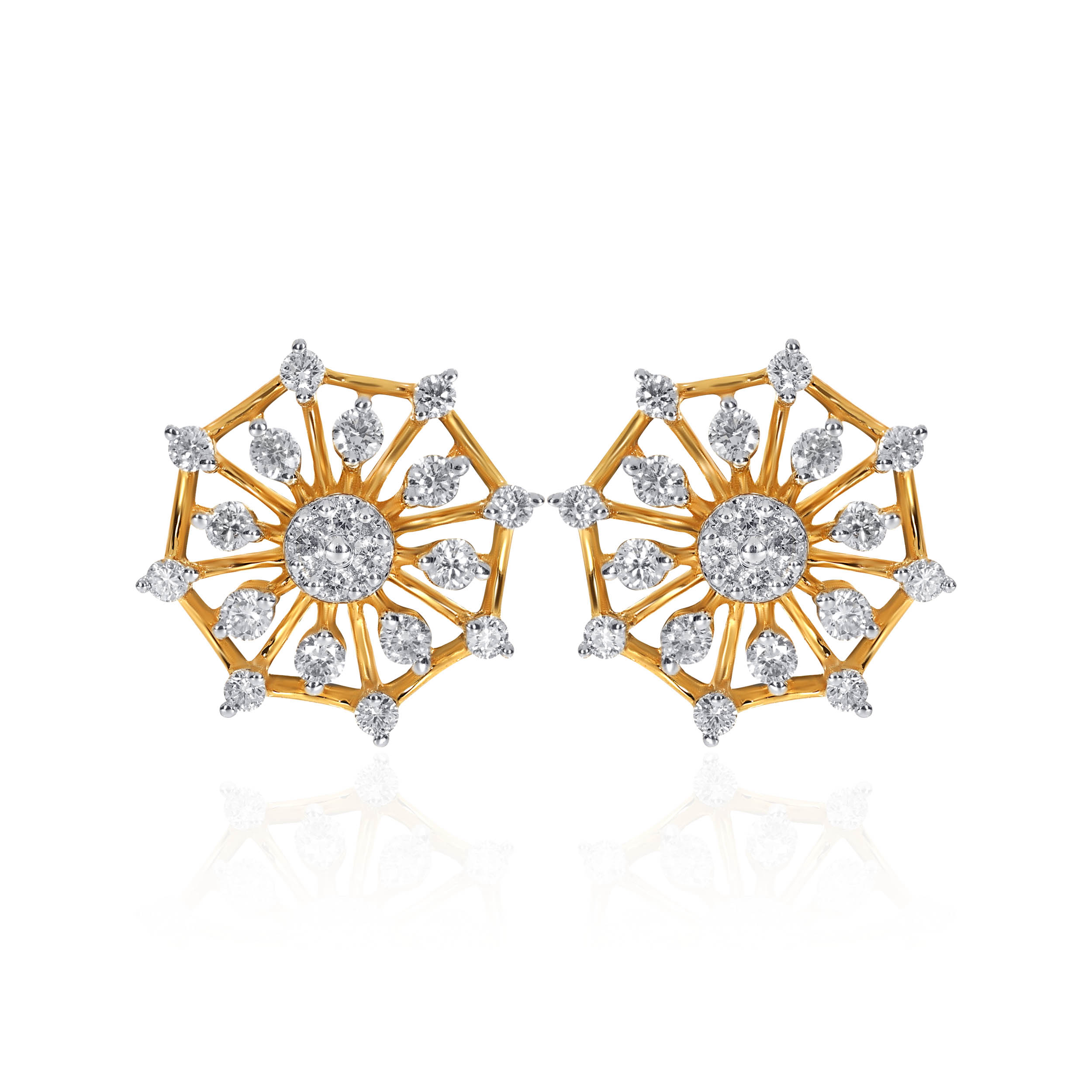 14K Yellow Gold Diamond Studs Earrings-DT-D000750009 - Senco Gold and Diamonds
