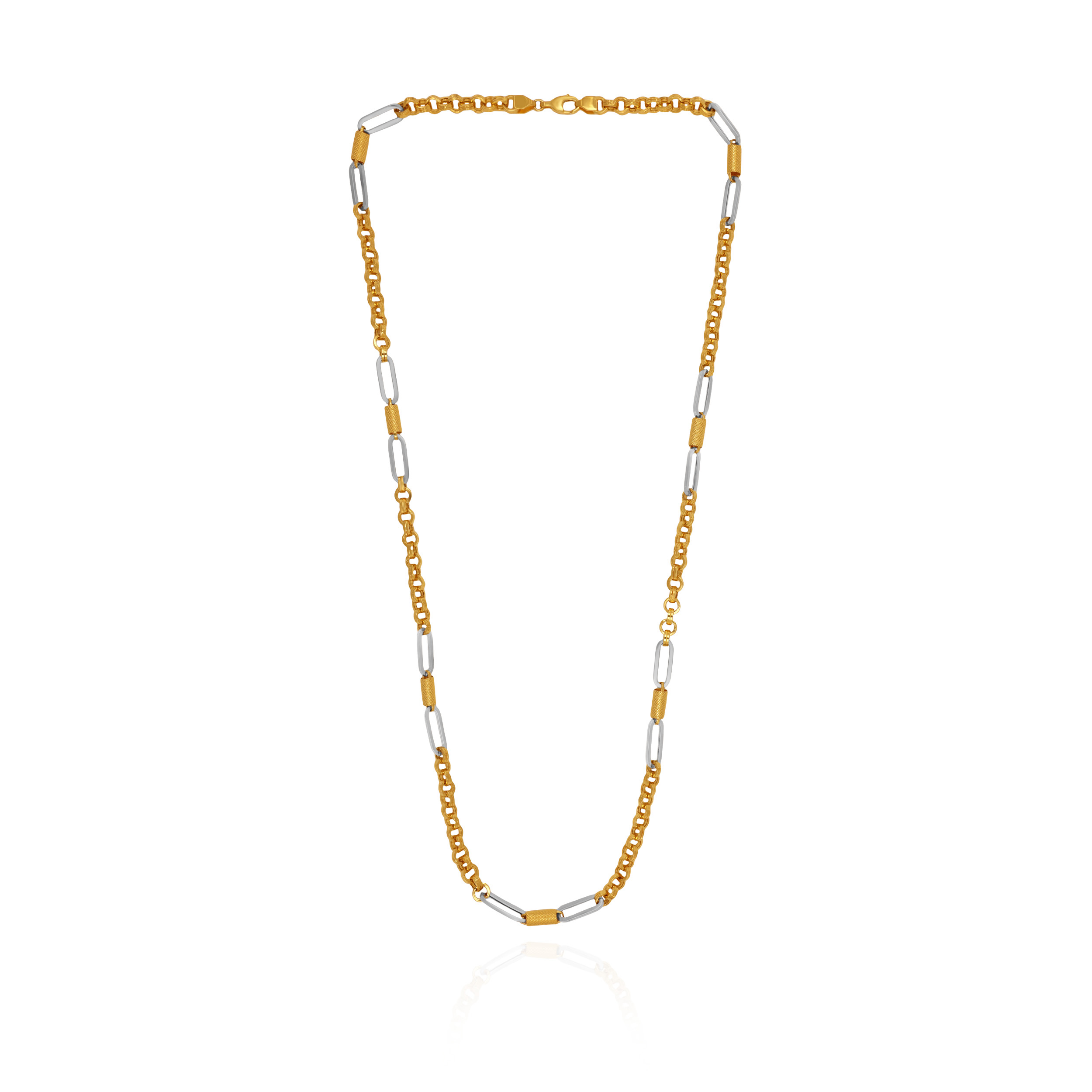 Solaris Dual-Tone Men's Gold Chain - Senco Gold and Diamonds