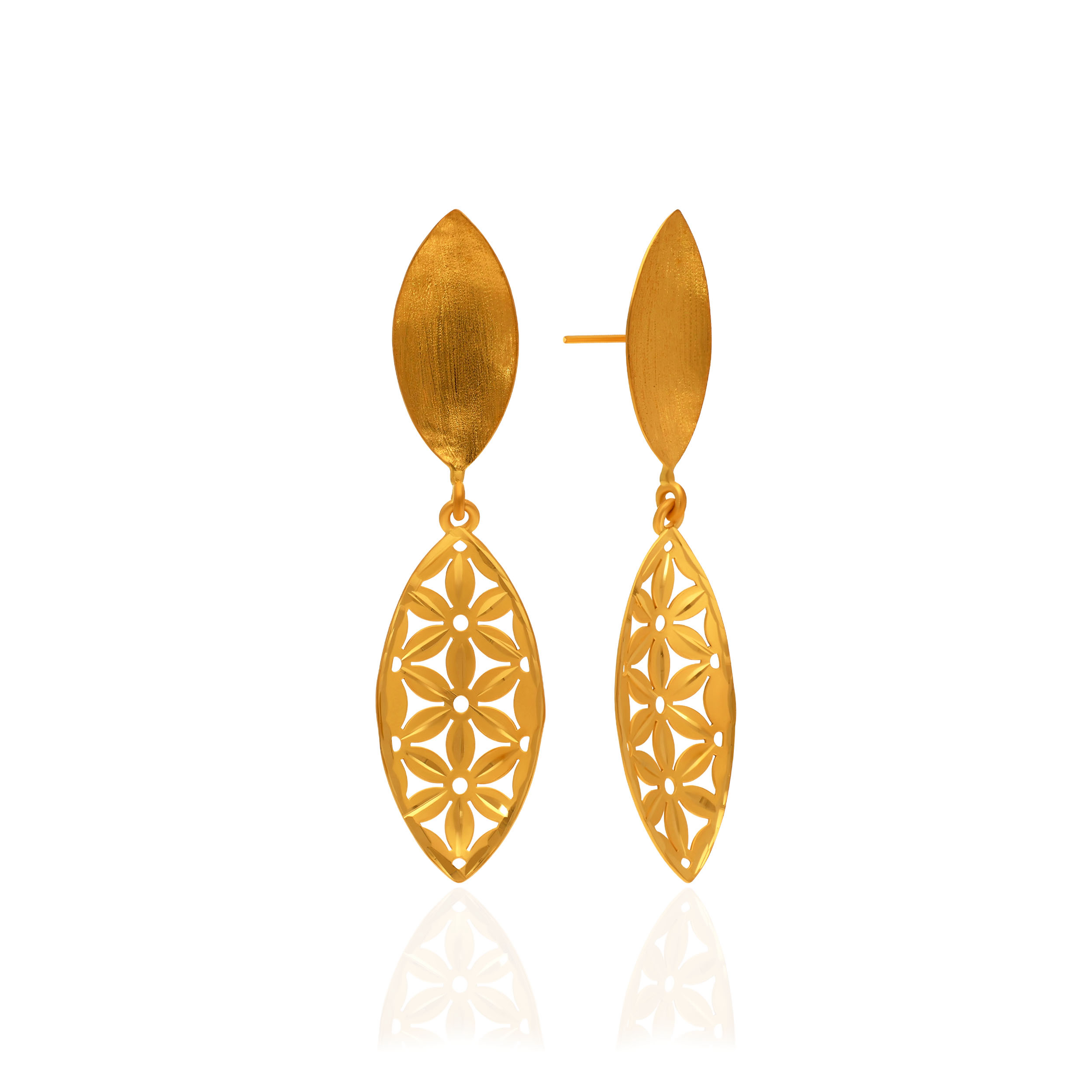 Starlit Bloom Gold Earrings - Senco Gold and Diamonds