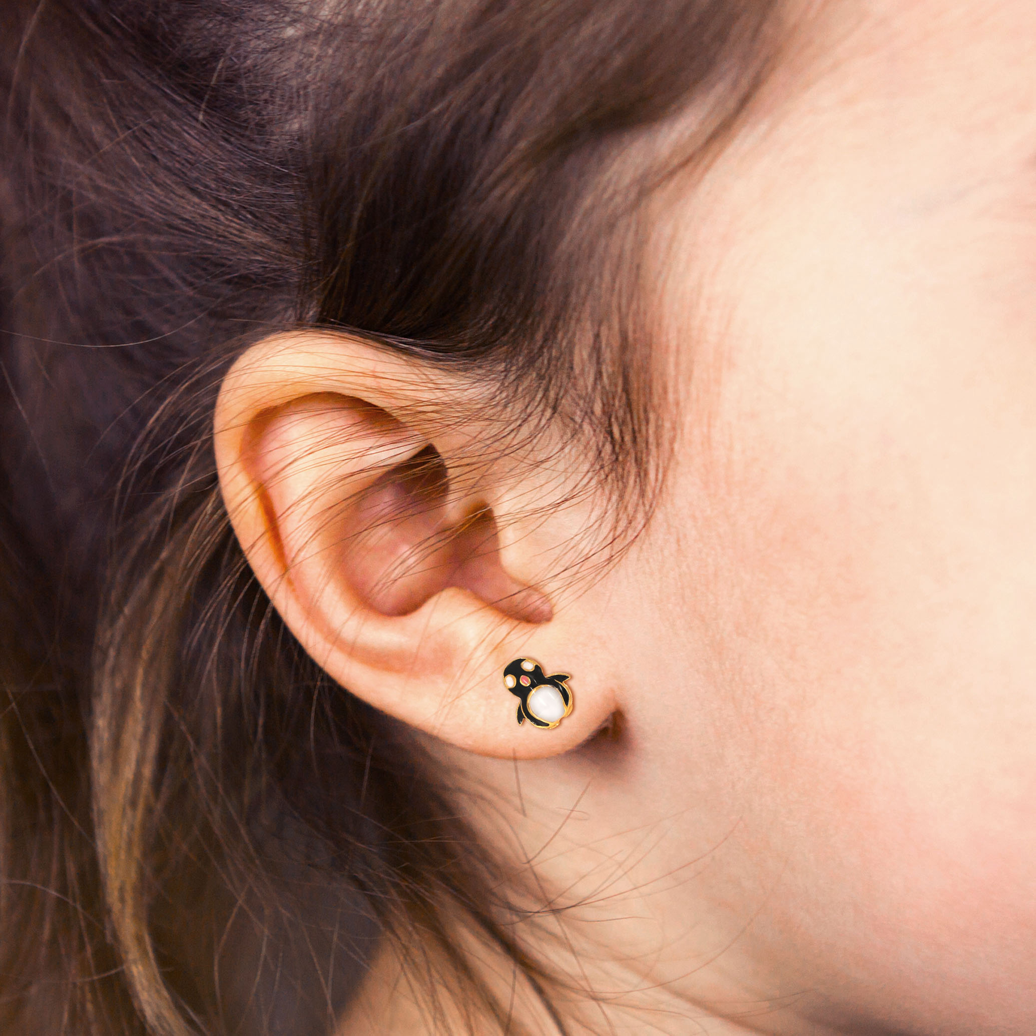 Tiny Tuxedos Kids' Gold Studs - Senco Gold and Diamonds