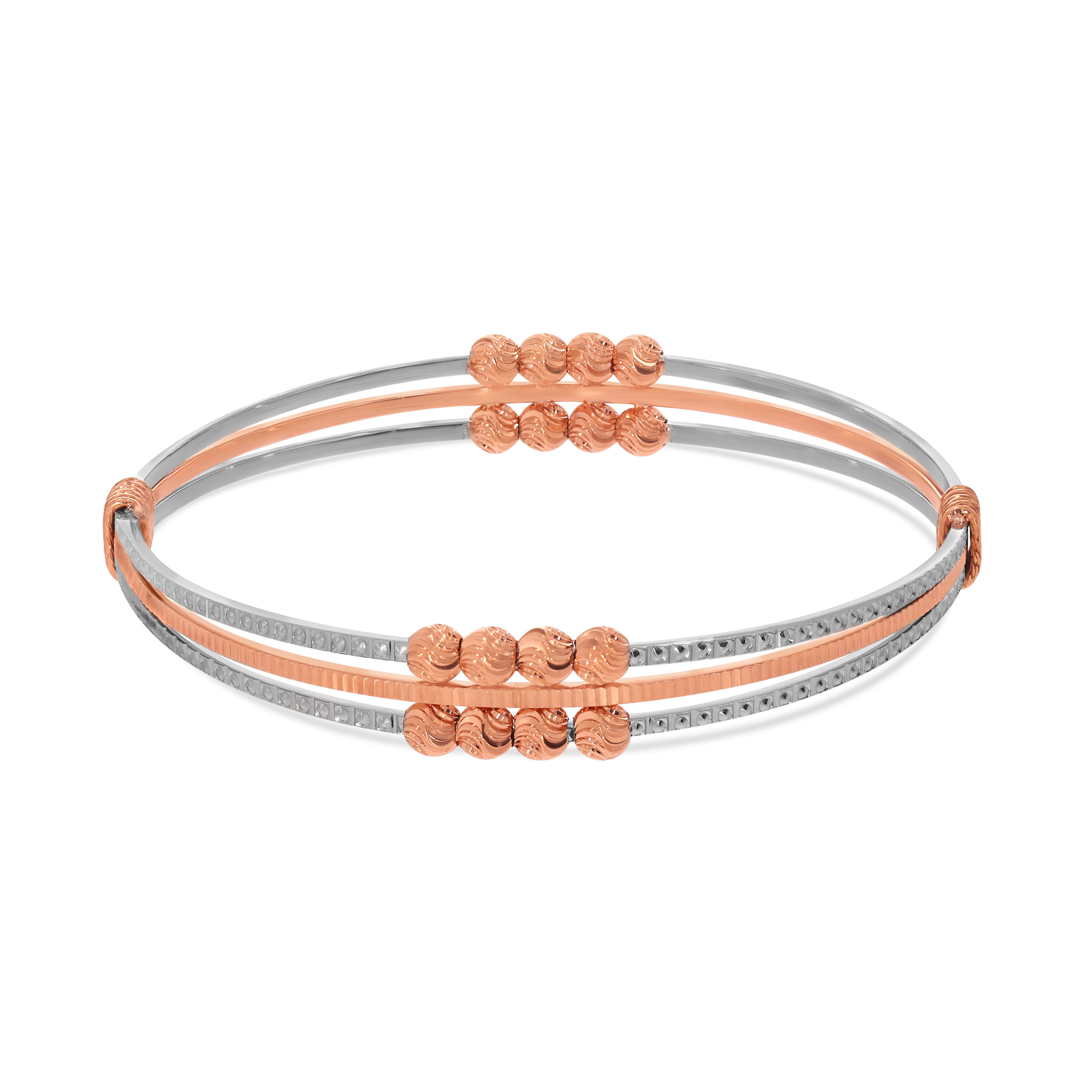 Textured Harmony Platinum Bangle - Senco Gold and Diamonds