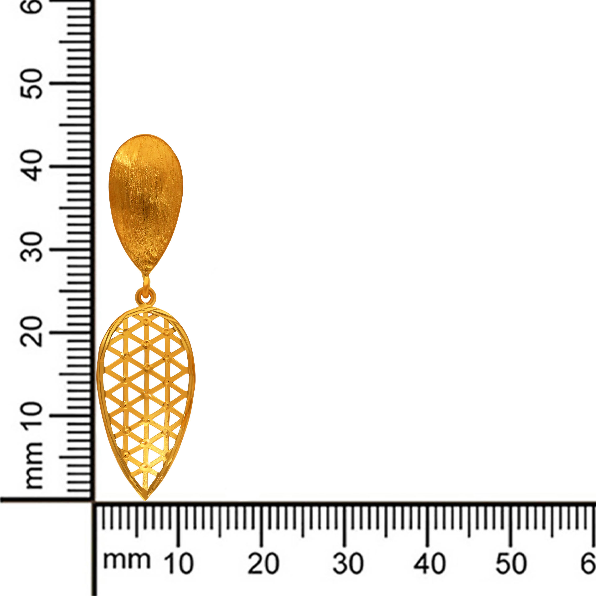 Gracefall Gold Drop Earrings - Senco Gold and Diamonds