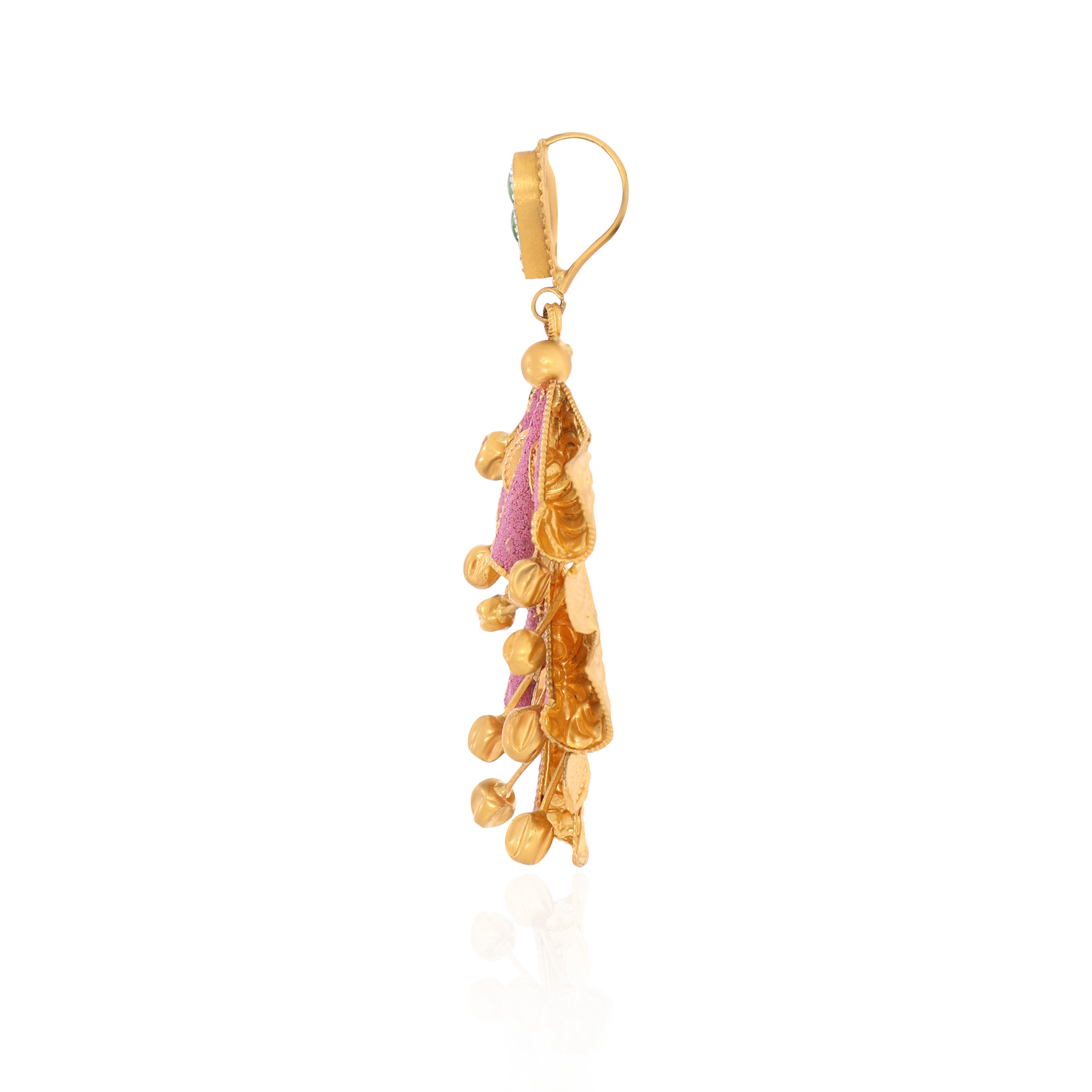 22K Yellow Gold Kundan Pendant-GPN-D000765114 - Senco Gold and Diamonds